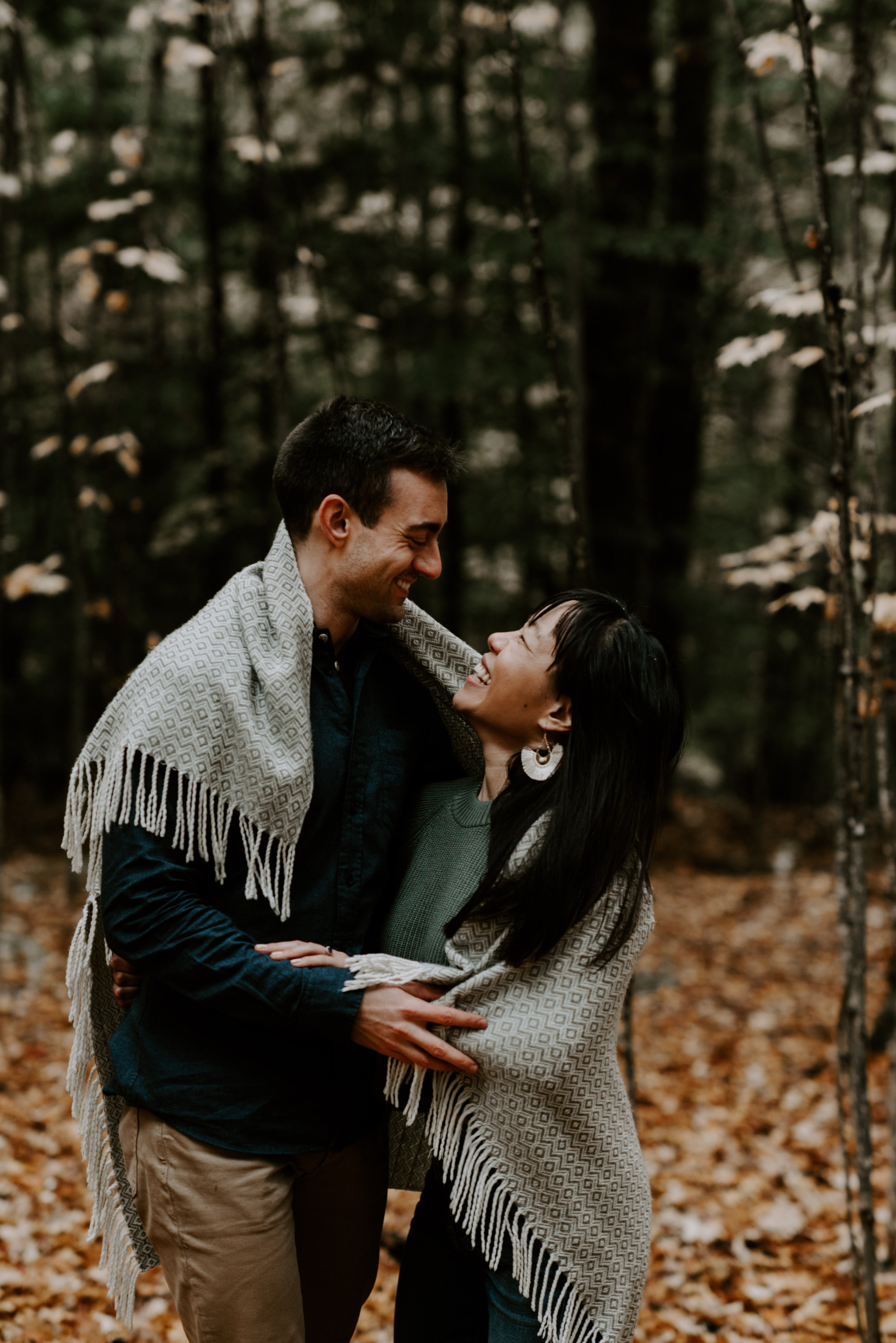 Lisa And Ryan's Camping Engagement Session At The Getaway Houses | New Hampshire Wedding Photographer | Madeline Rose Photography Co.