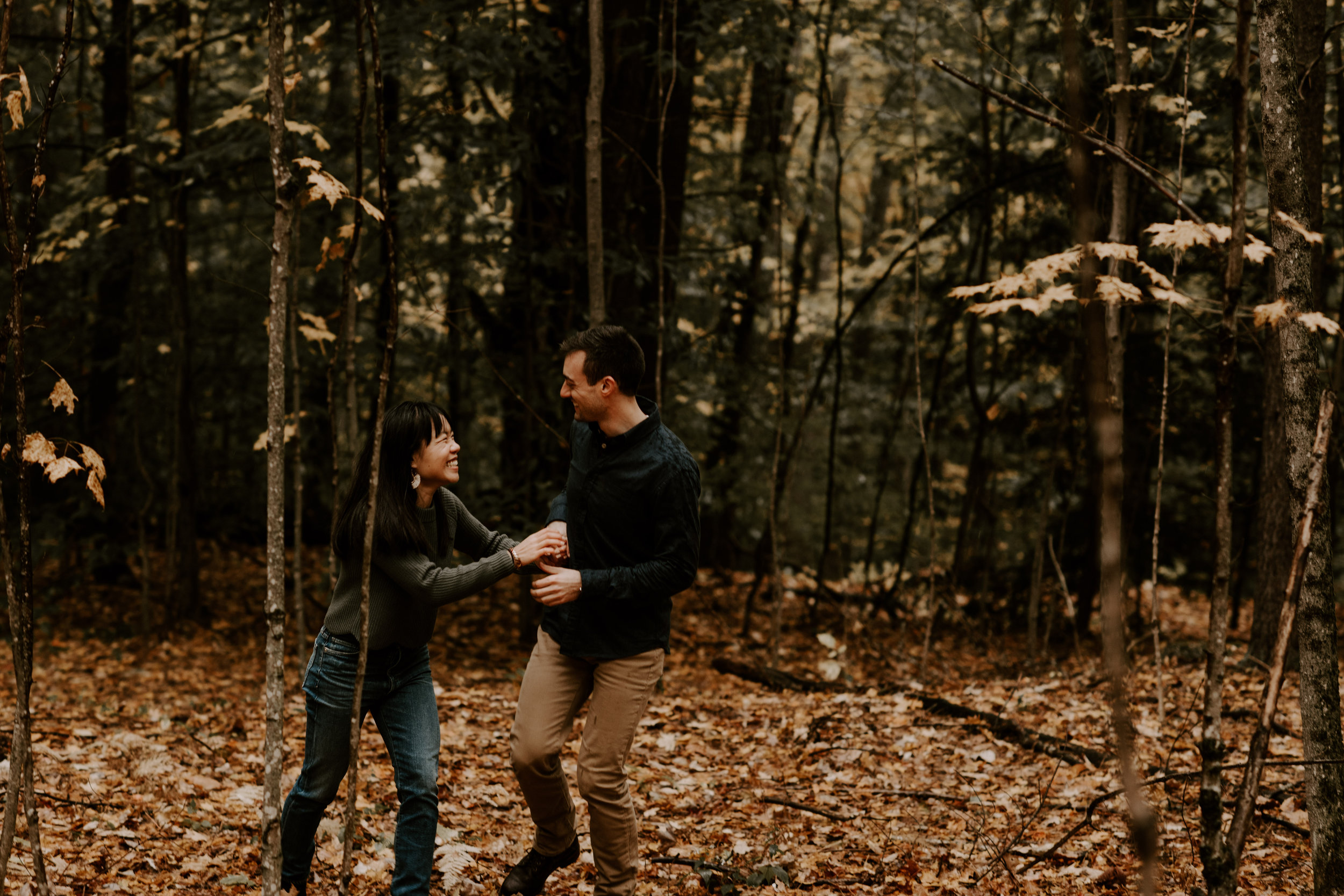 Lisa And Ryan's Camping Engagement Session At The Getaway Houses | New Hampshire Wedding Photographer | Madeline Rose Photography Co.