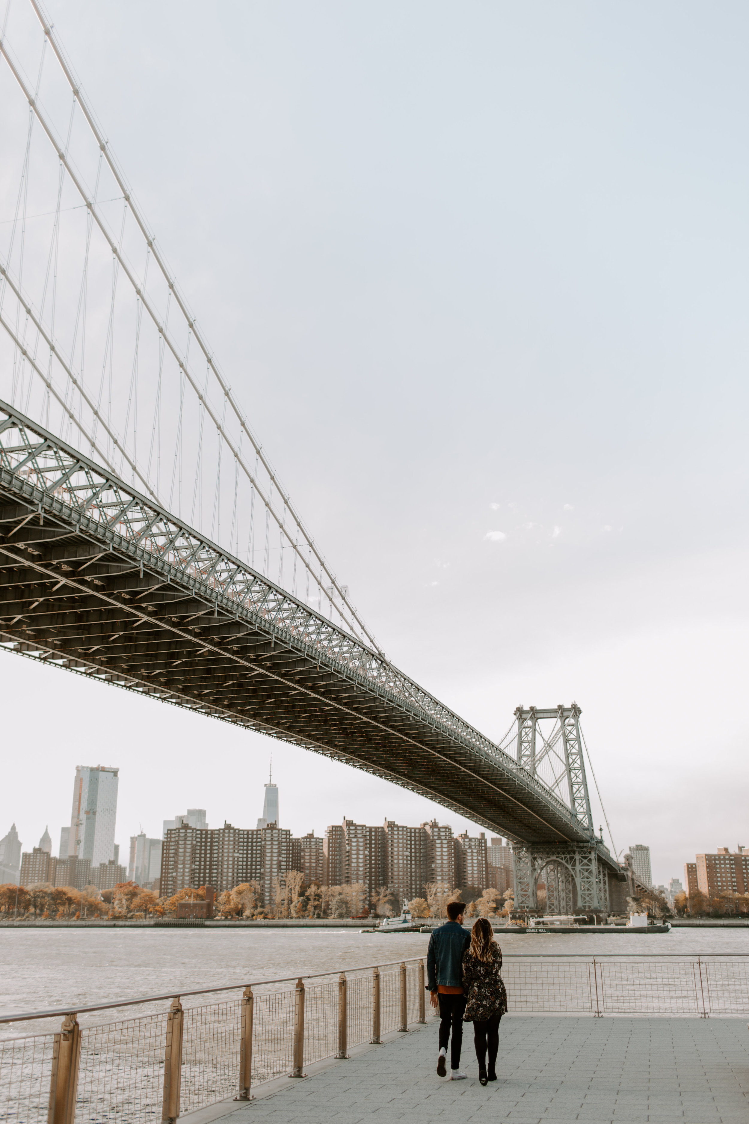 Moody Brooklyn Engagement Session with New York City Skyline | Brooklyn Wedding Photographer