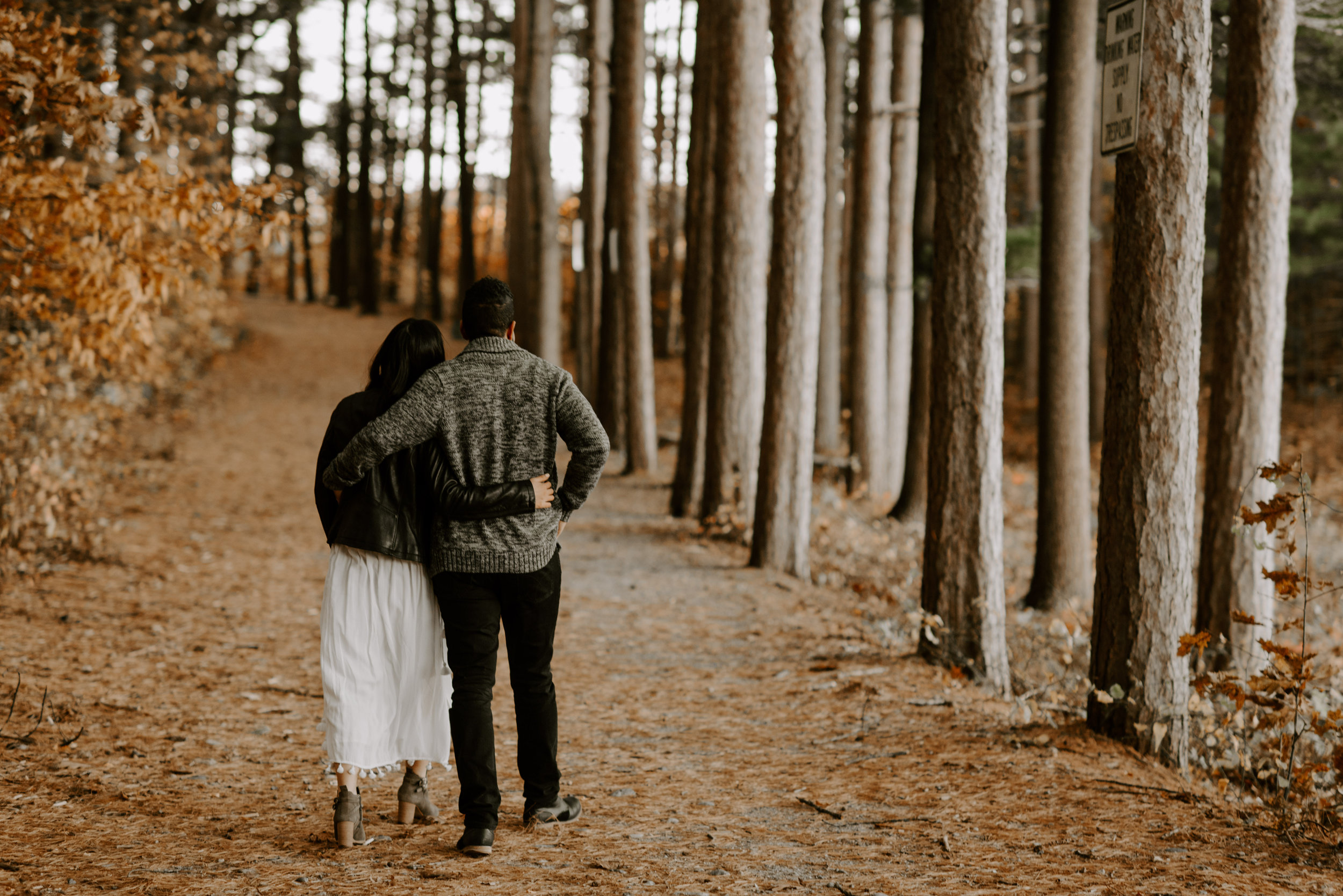 boston fall foliage engagement session at middlesex fells | boston wedding photographer