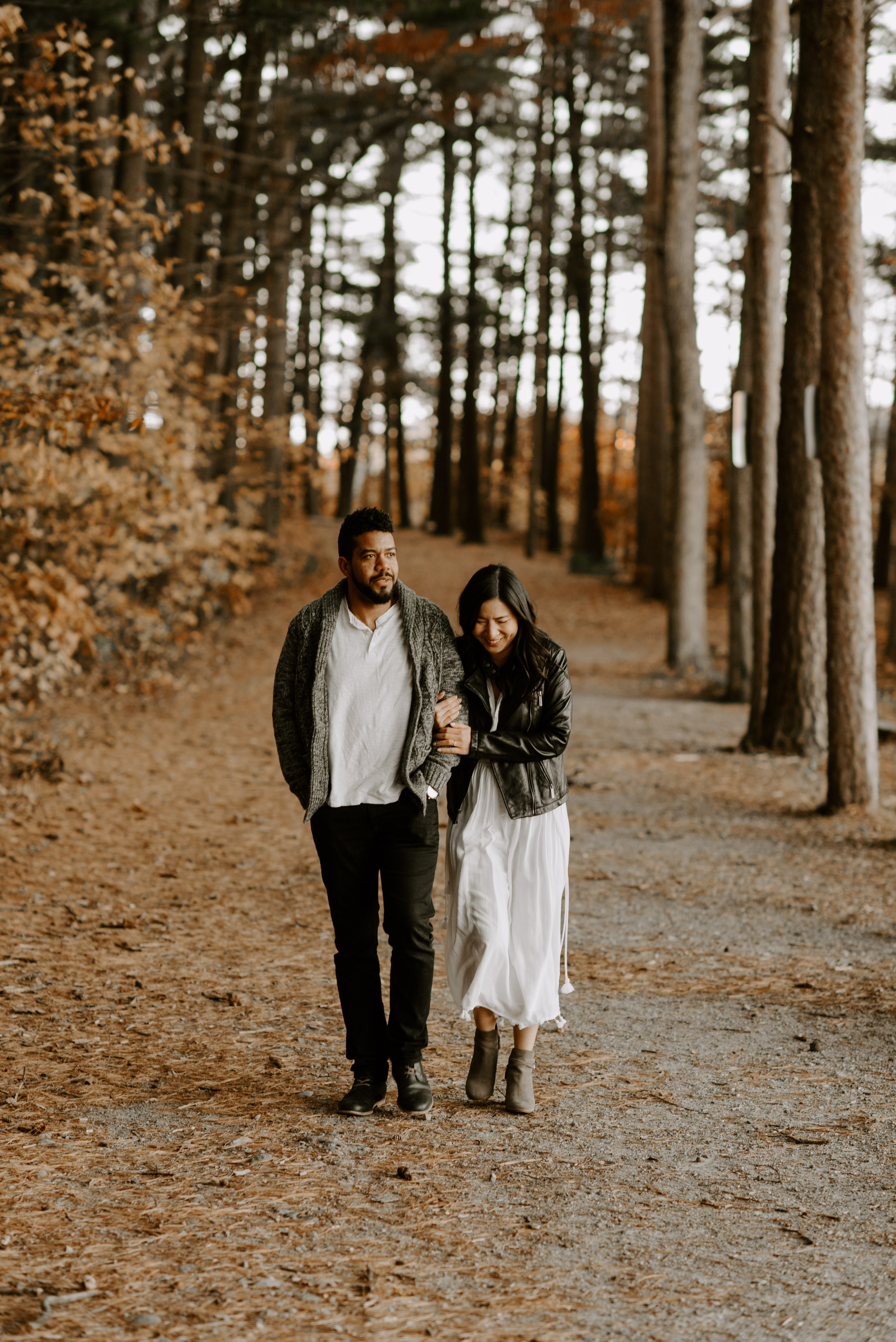 boston fall foliage engagement session at middlesex fells | boston wedding photographer