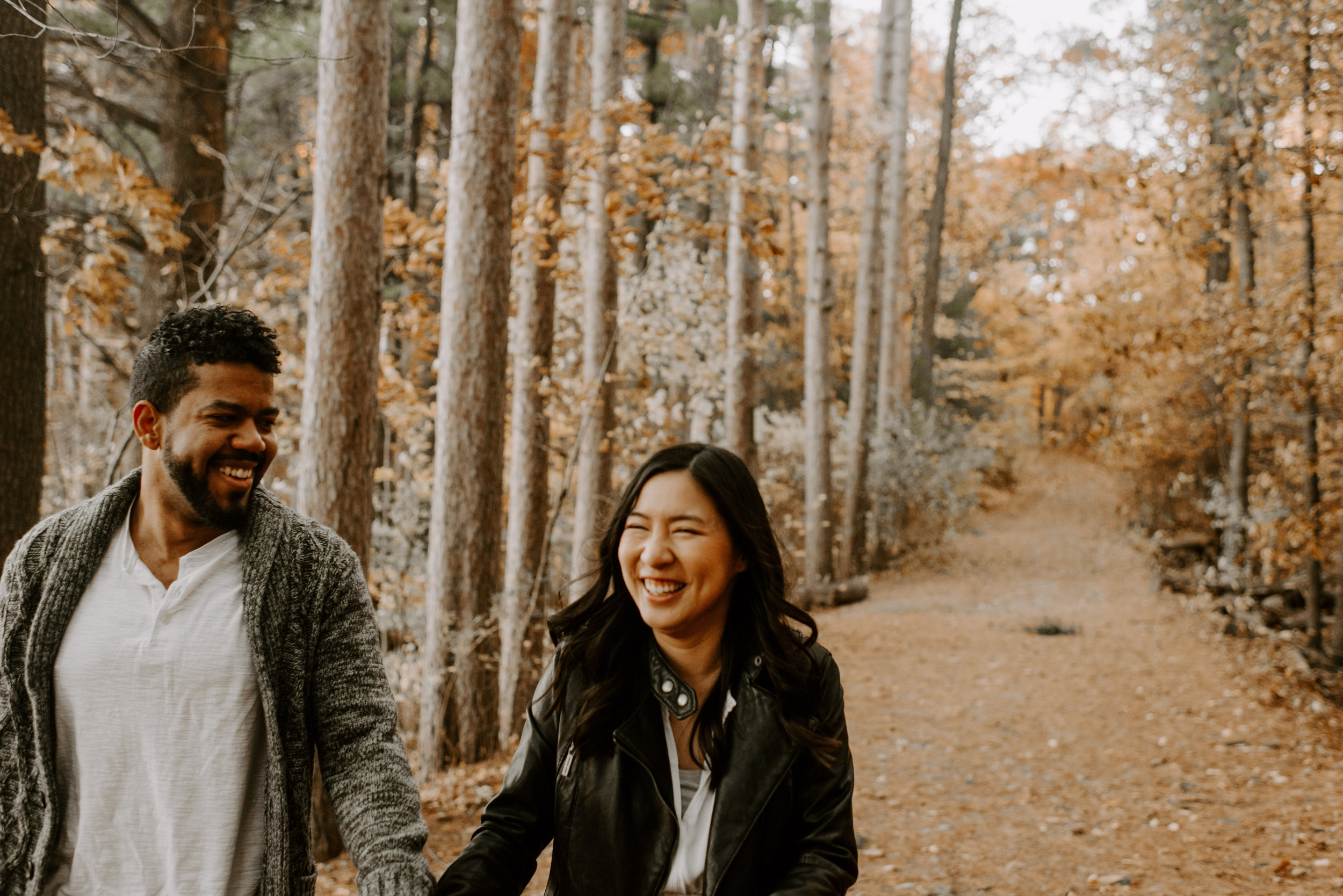 boston fall foliage engagement session at middlesex fells | boston wedding photographer