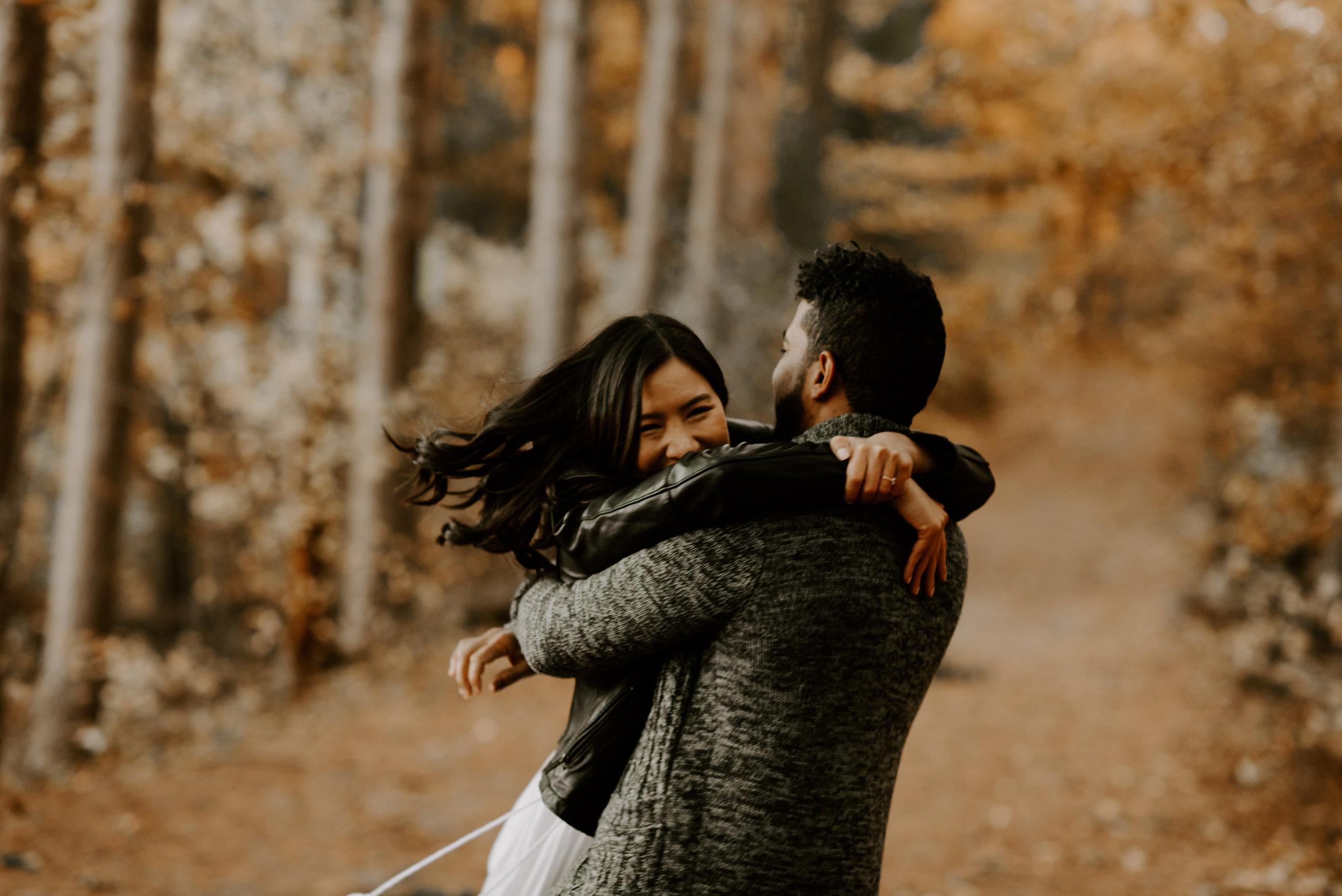 boston fall foliage engagement session at middlesex fells | boston wedding photographer