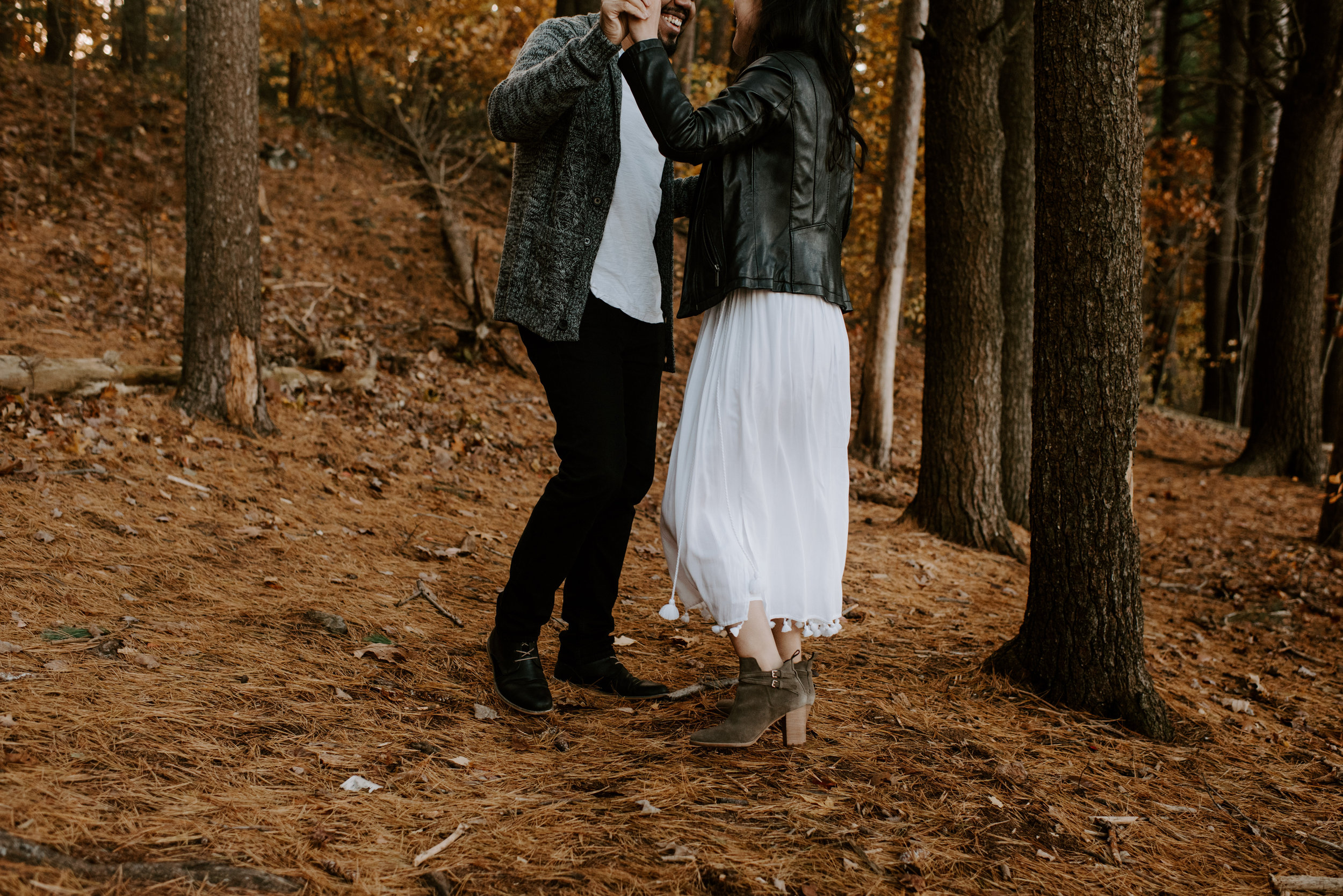 boston fall foliage engagement session at middlesex fells | boston wedding photographer
