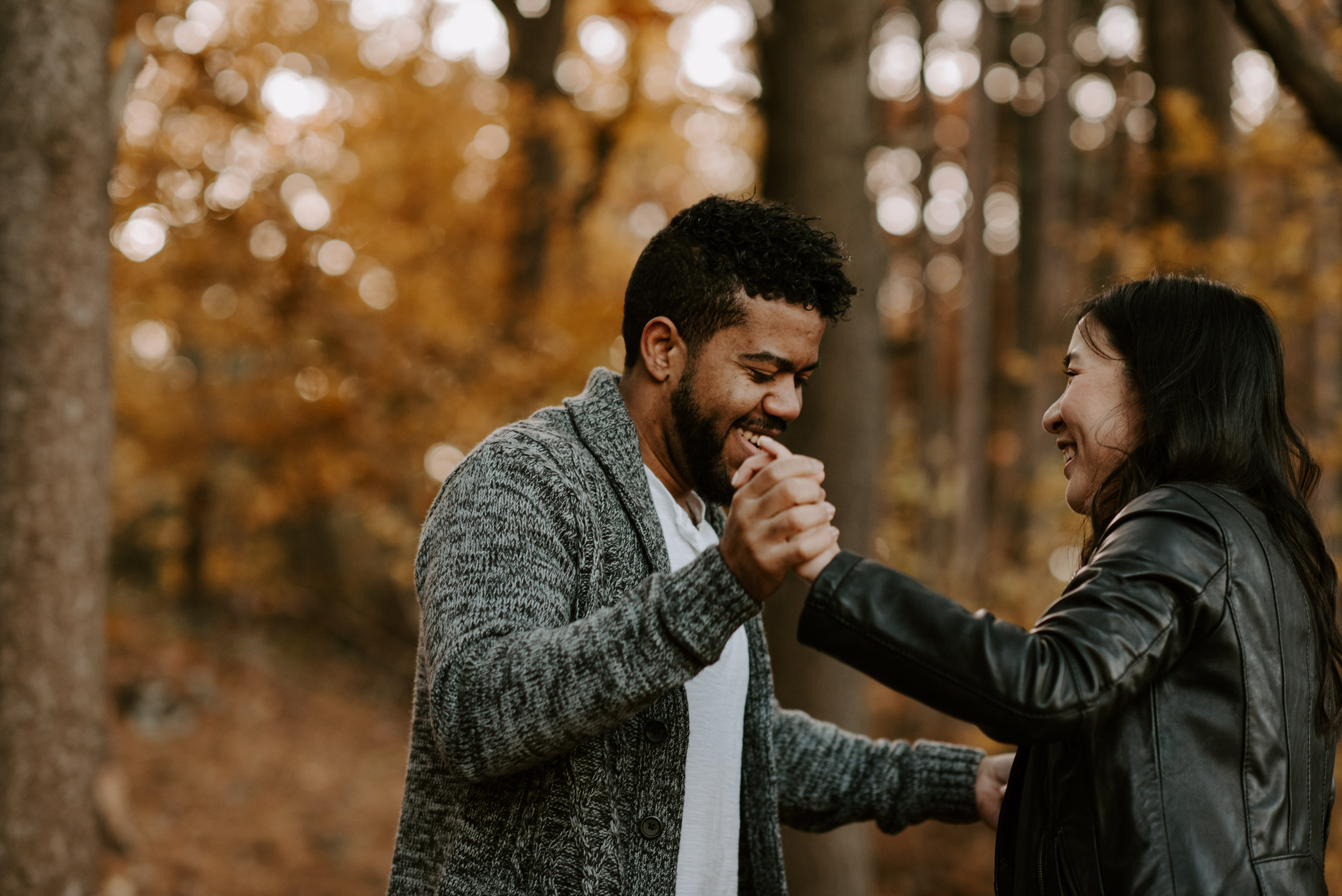 boston fall foliage engagement session at middlesex fells | boston wedding photographer