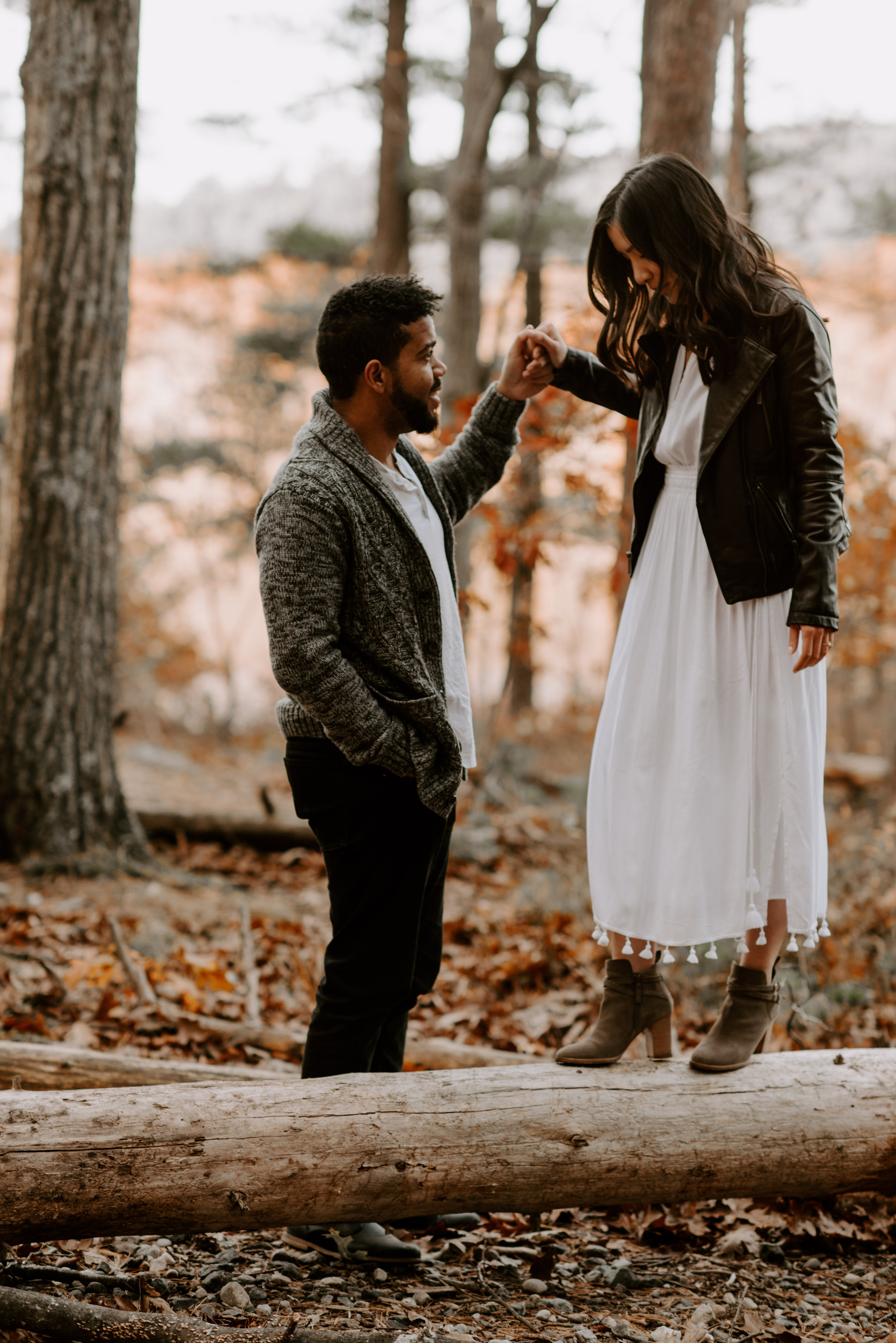 boston fall foliage engagement session at middlesex fells | boston wedding photographer