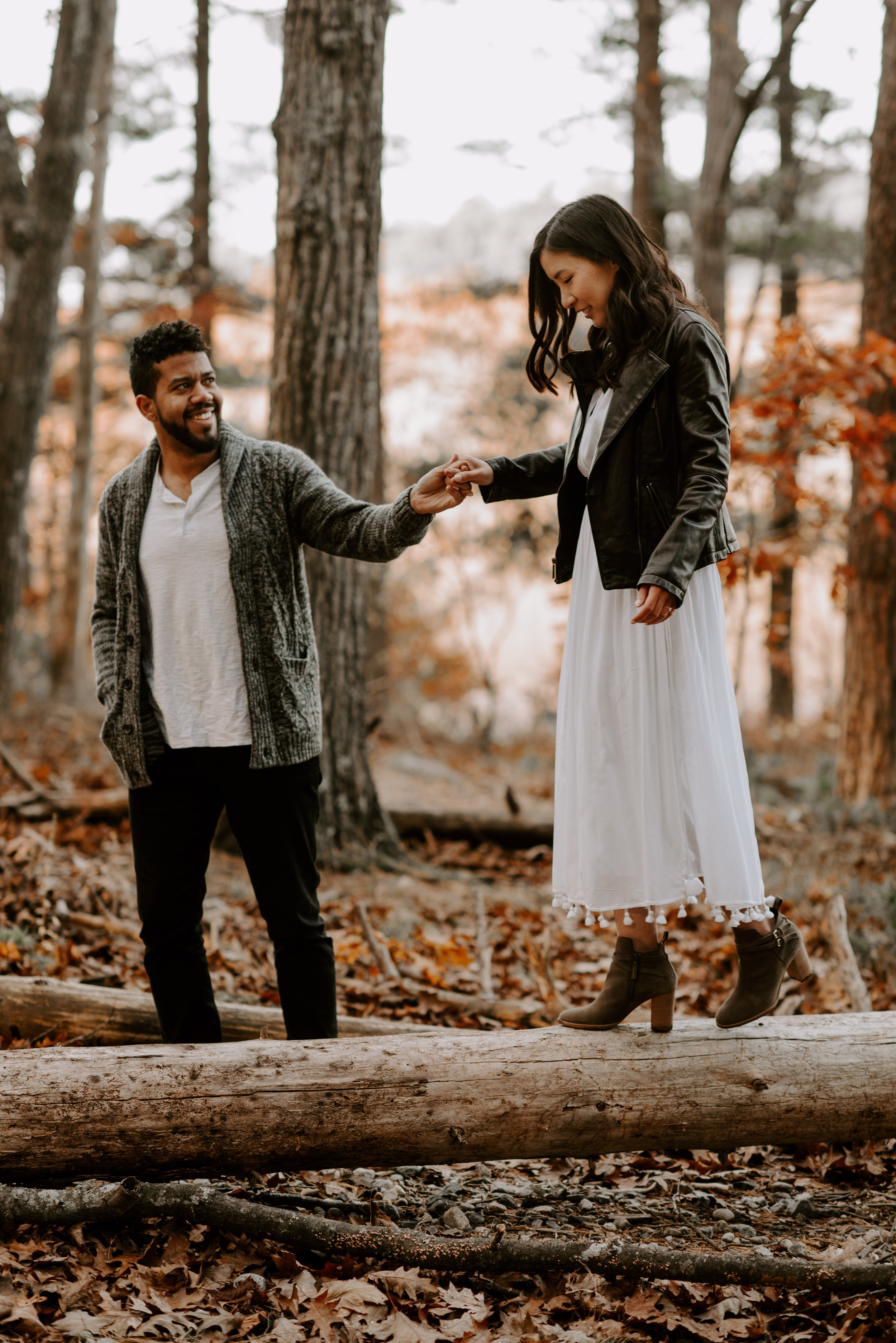 boston fall foliage engagement session at middlesex fells | boston wedding photographer