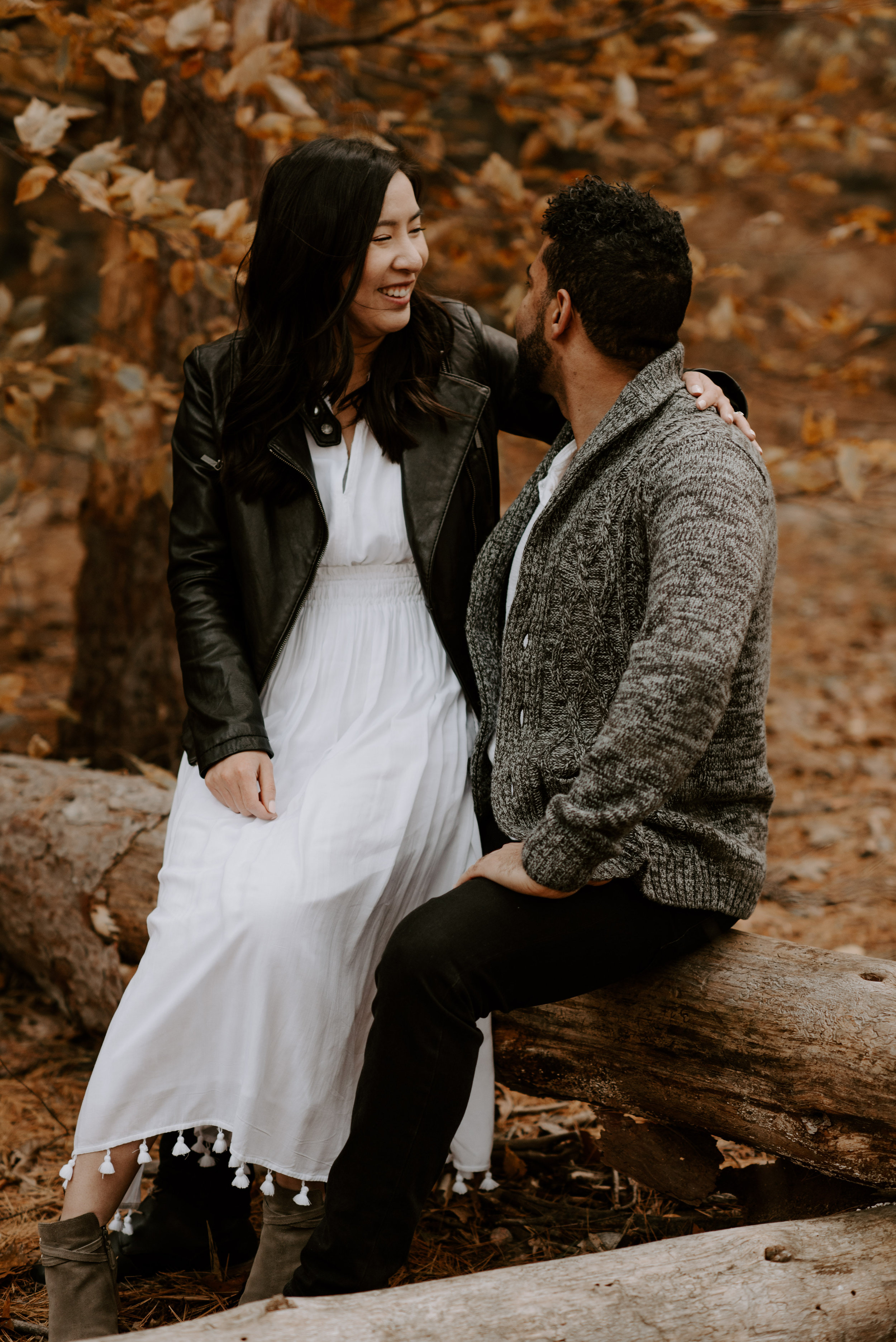 boston fall foliage engagement session at middlesex fells | boston wedding photographer