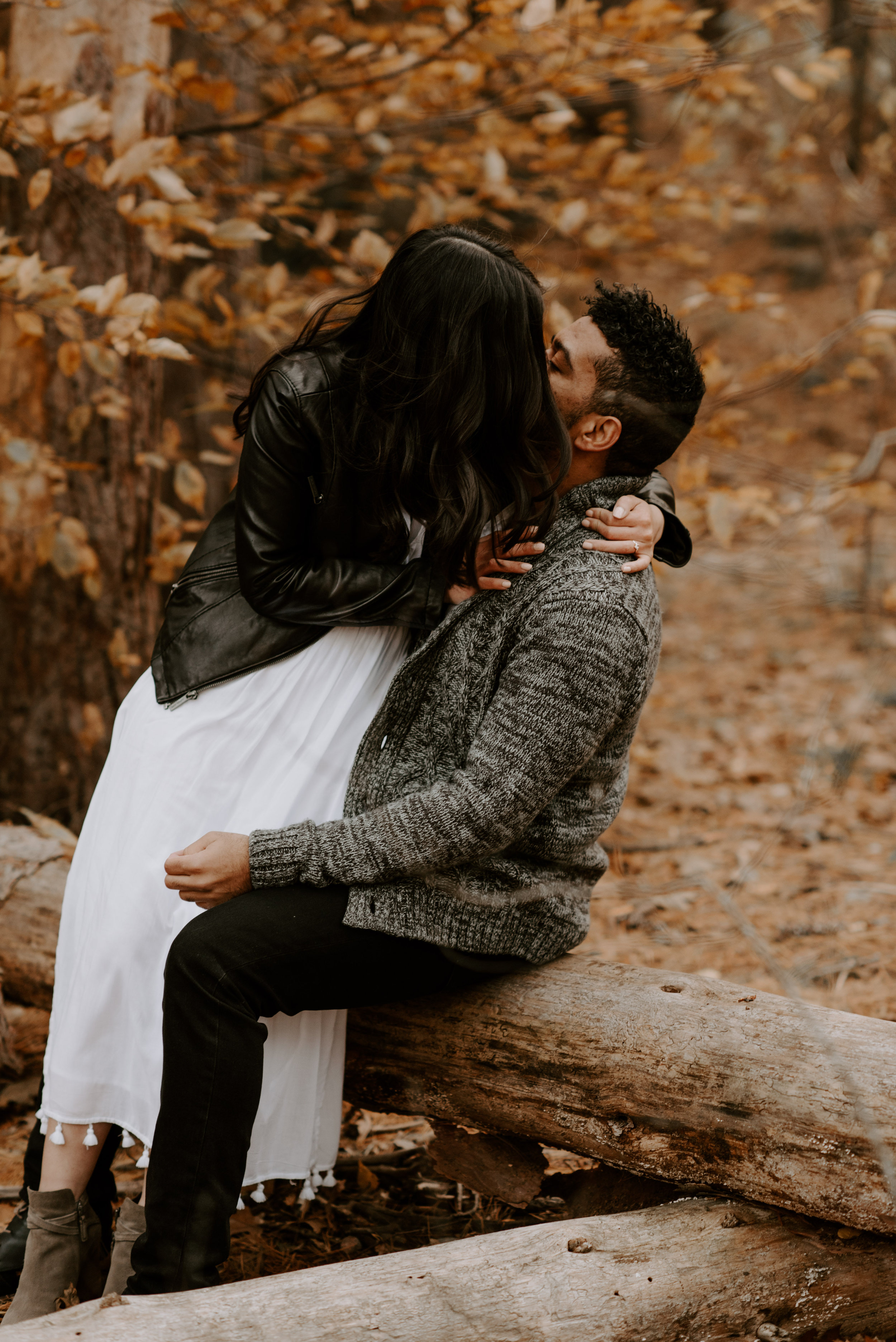 boston fall foliage engagement session at middlesex fells | boston wedding photographer