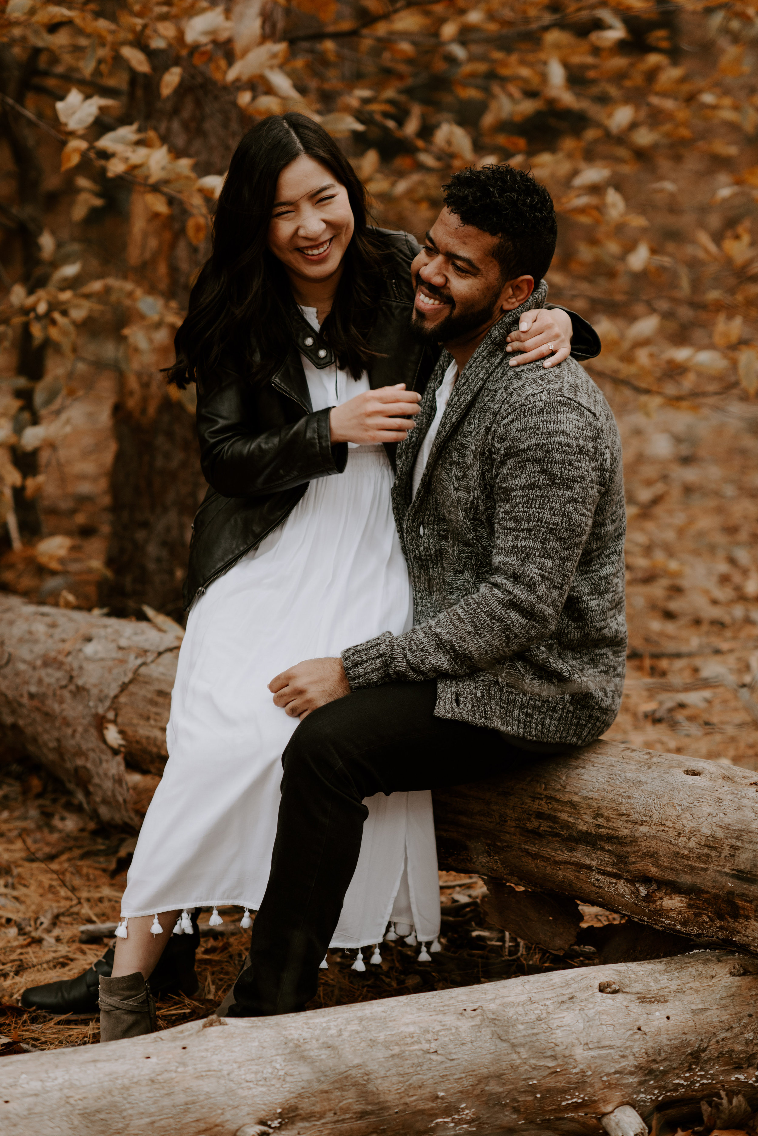boston fall foliage engagement session at middlesex fells | boston wedding photographer