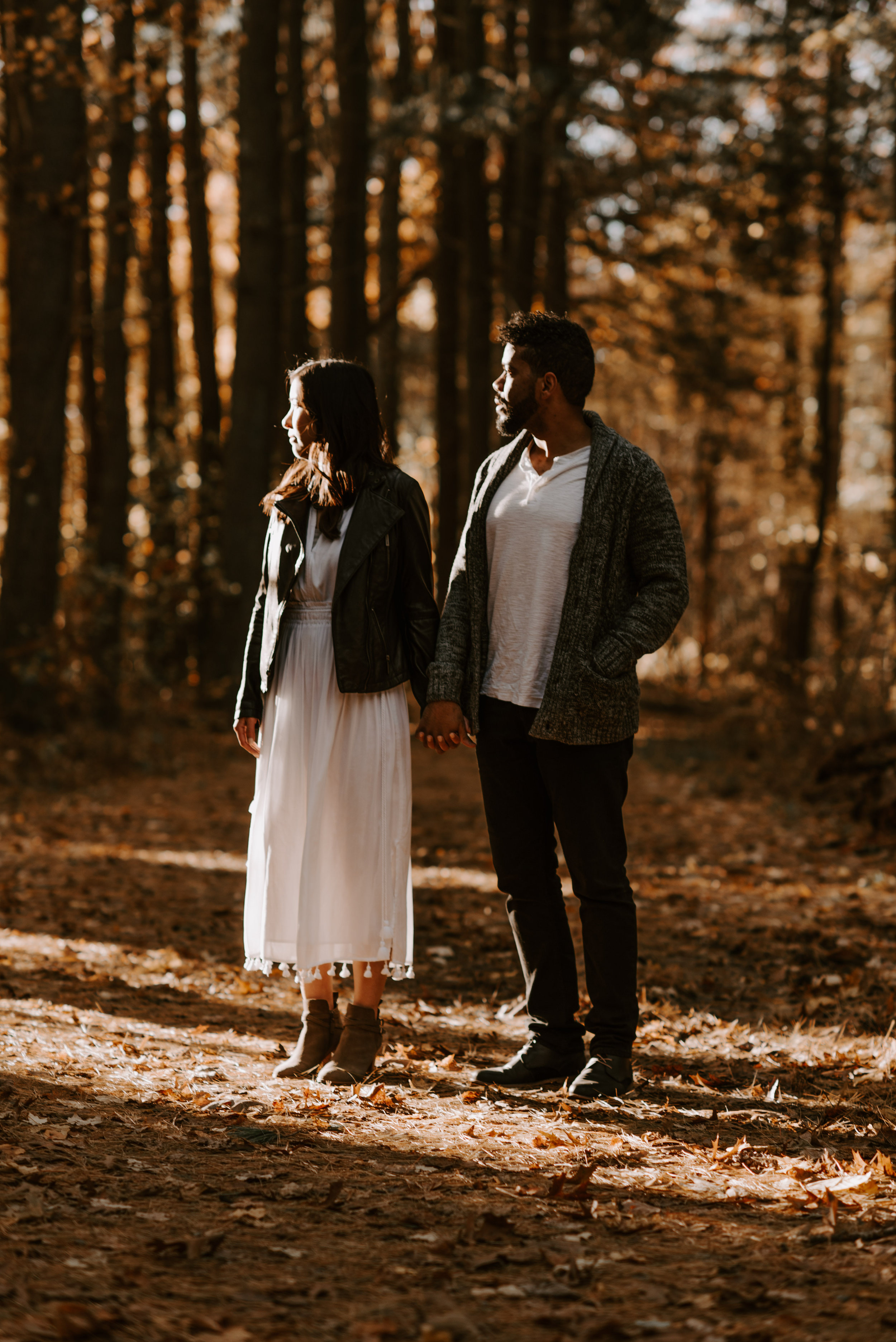 boston fall foliage engagement session at middlesex fells | boston wedding photographer