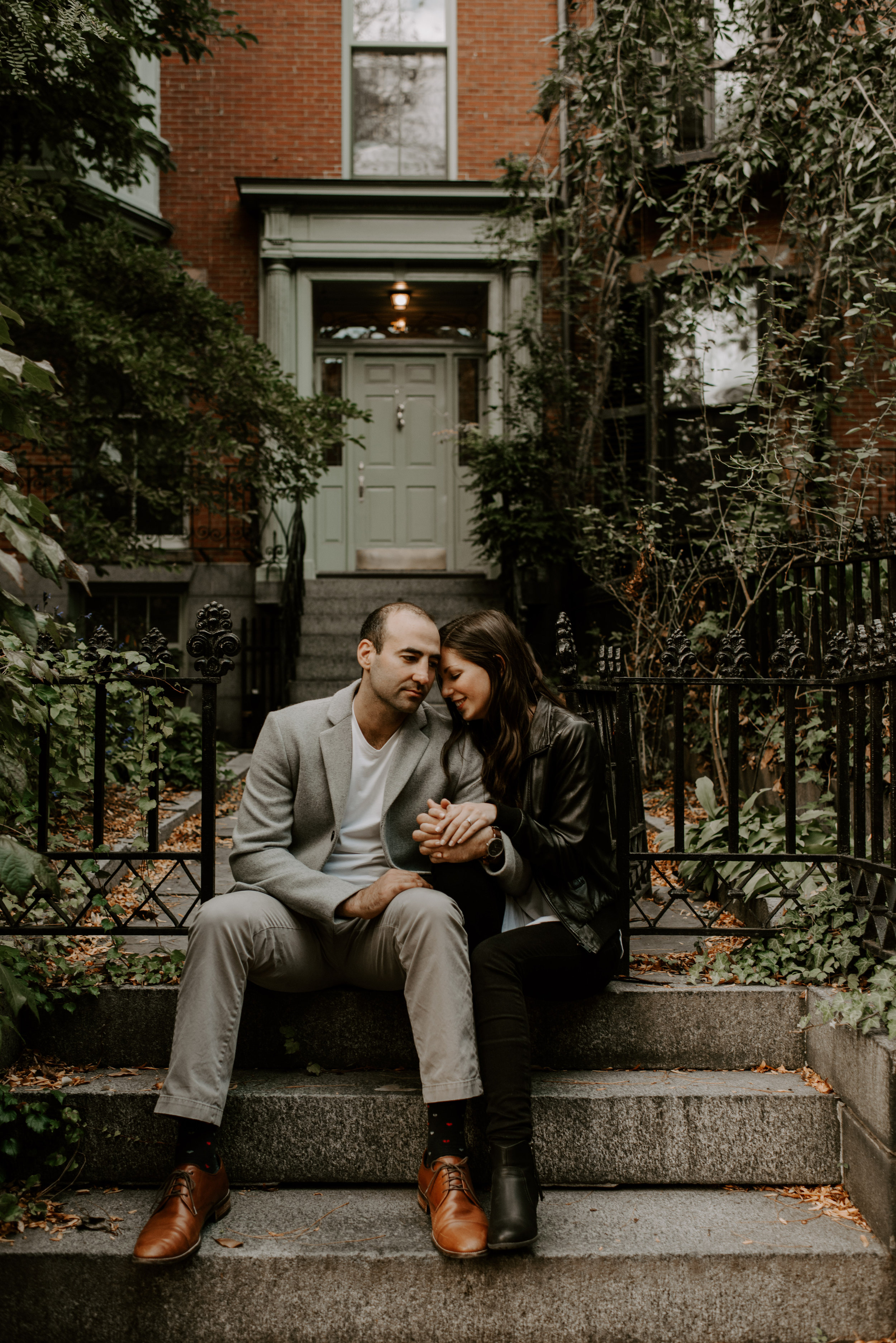 Dramatic and Moody Beacon Hill Engagement Session | Boston Wedding Photographer | Madeline Rose Photography Co.