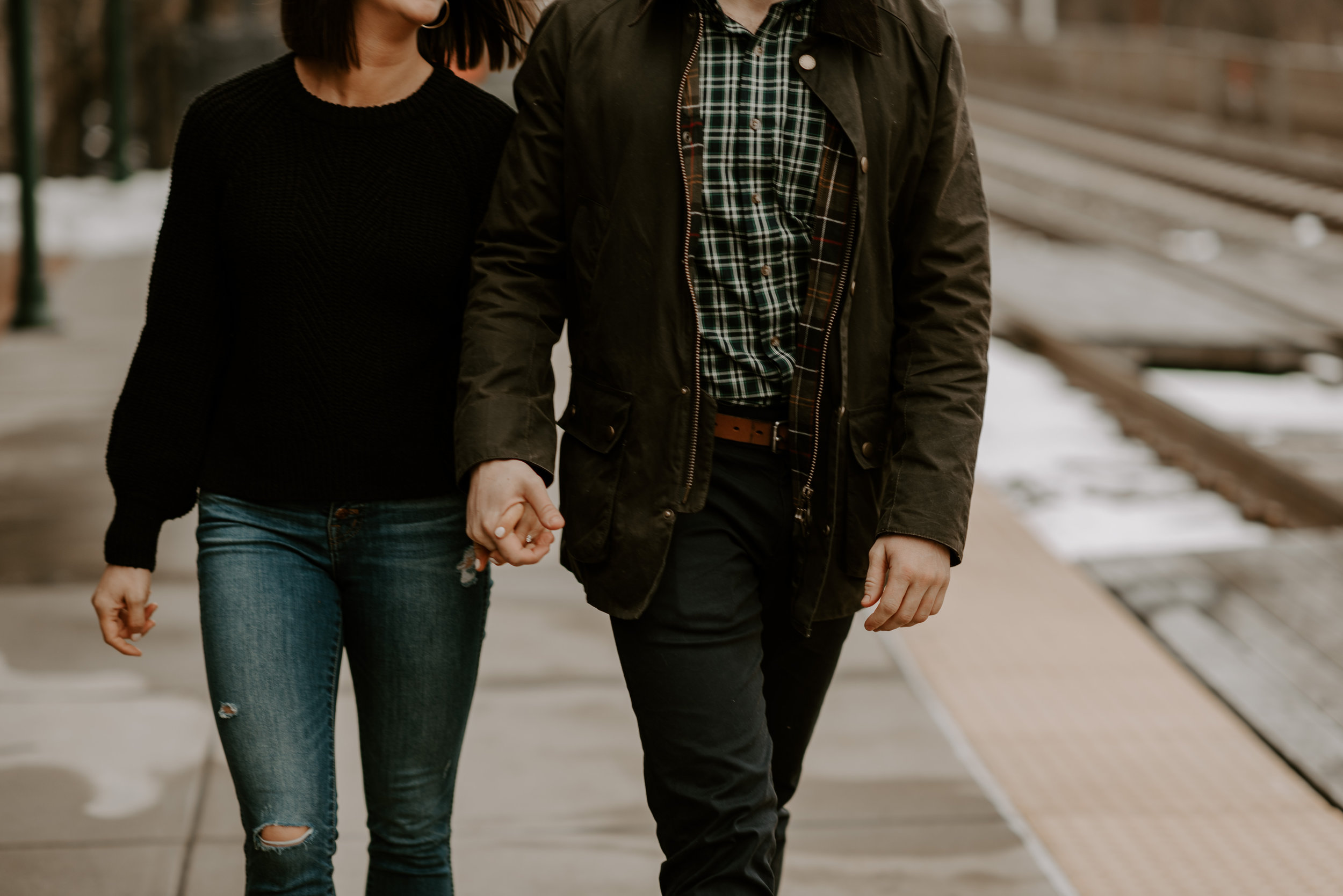 Downtown Wayne, PA adventure engagement session | Boston Wedding Photographer