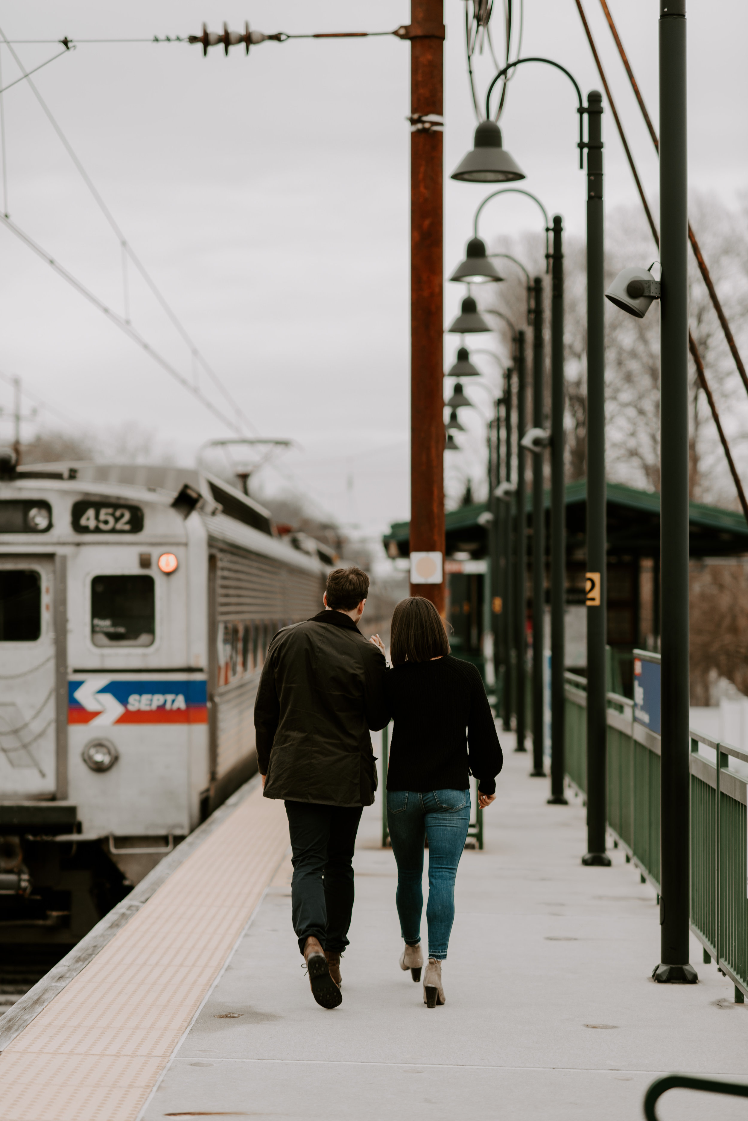 Downtown Wayne, PA adventure engagement session | Boston Wedding Photographer