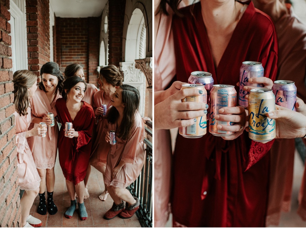 Mismatched Burgundy and Blue Wedding party | Industrial Downtown Birmingham, Alabamam Wedding | Alabama Wedding Photographer