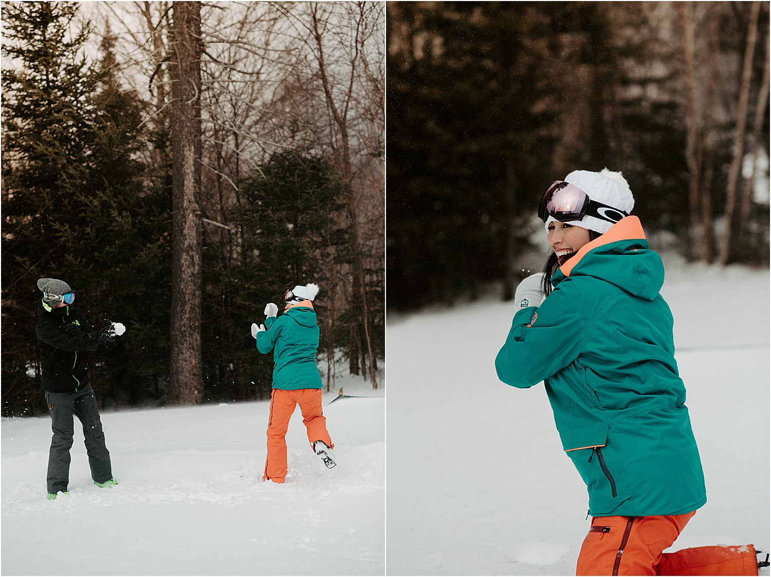 Adventurous Skiing Engagement Session | Oregon Wedding Photographer