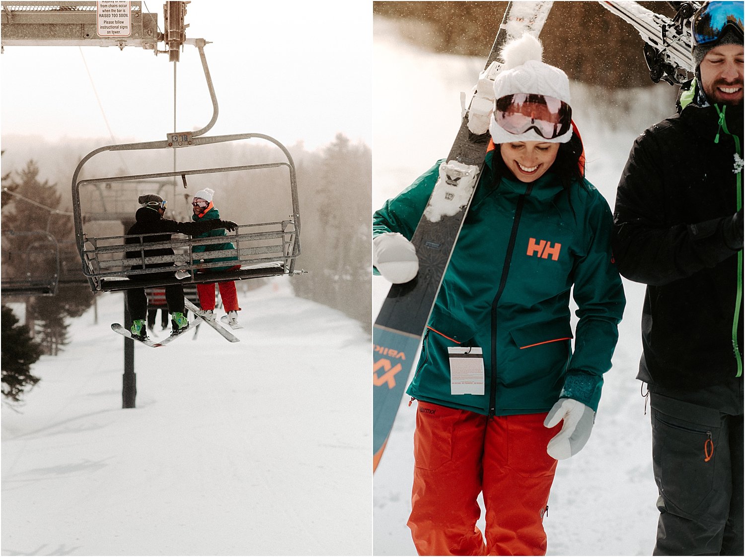 Adventurous Skiing Engagement Session | Oregon Wedding Photographer