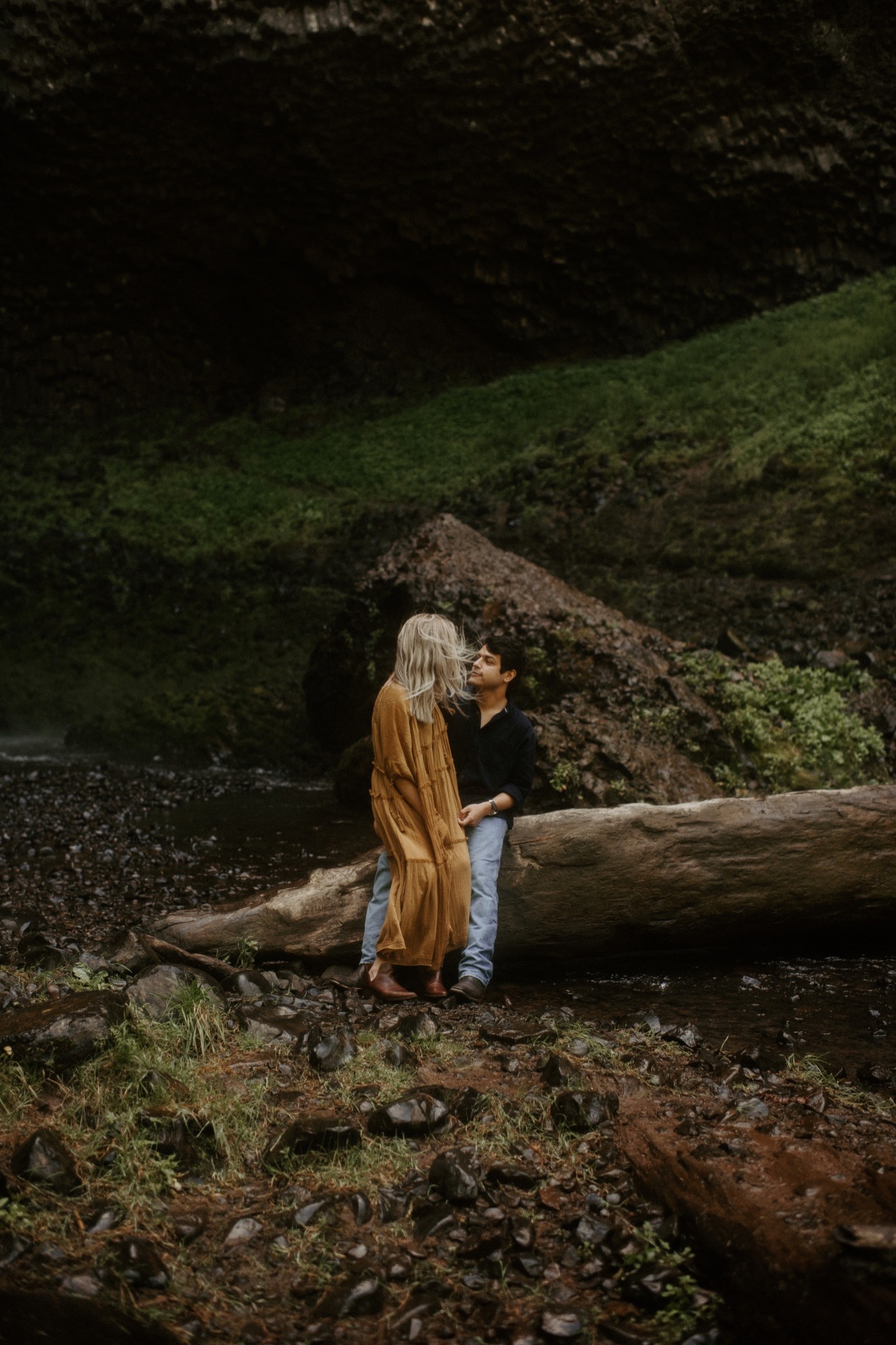 Nicolette and Joseph's Waterfall Honeymoon Session | Latourell Falls Oregon | PNW Wedding Photographer