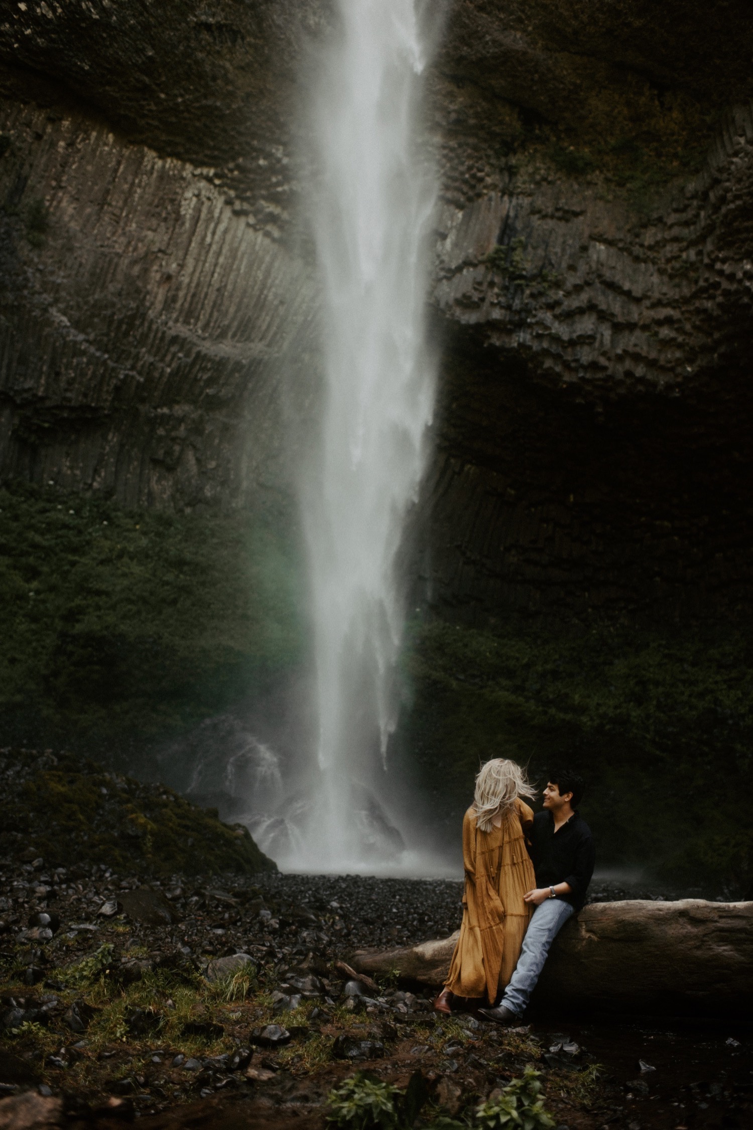 Nicolette and Joseph's Waterfall Honeymoon Session | Latourell Falls Oregon | PNW Wedding Photographer