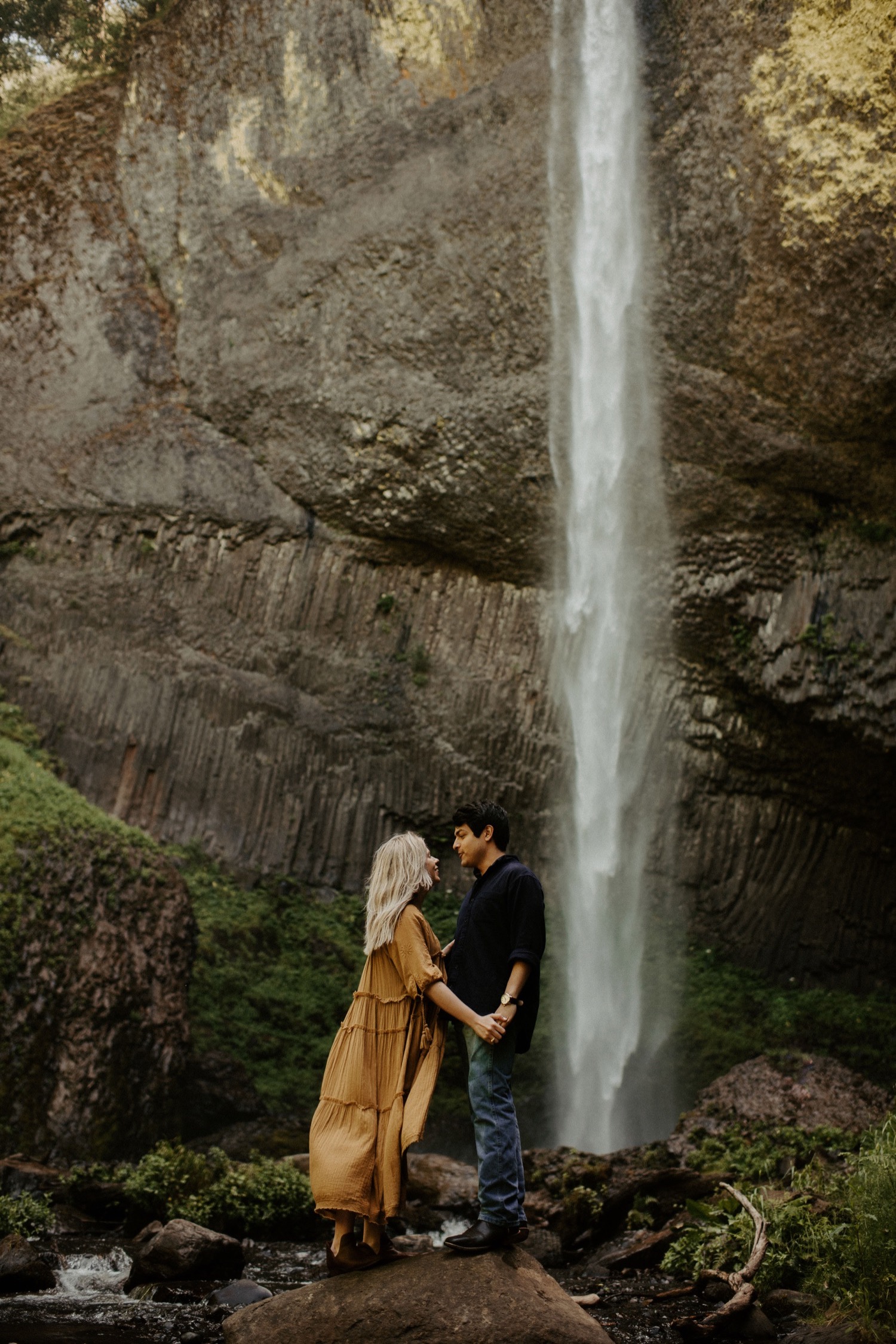 Nicolette and Joseph's Waterfall Honeymoon Session | Latourell Falls Oregon | PNW Wedding Photographer