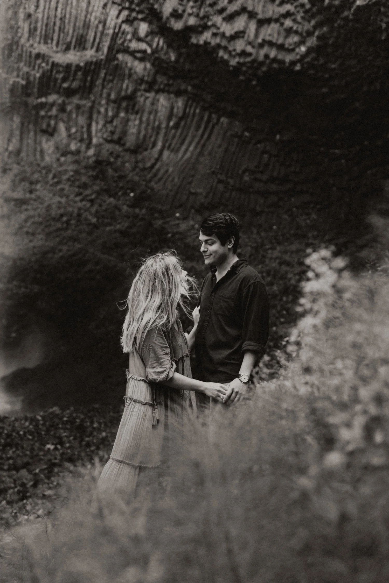 Nicolette and Joseph's Waterfall Honeymoon Session | Latourell Falls Oregon | PNW Wedding Photographer