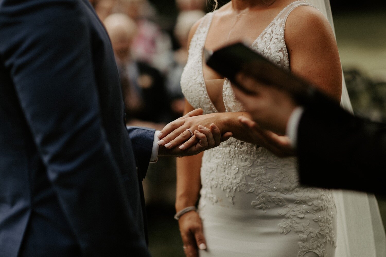 Navy and Champagne Woodsy Wedding Day with Copper Accents | Oregon Wedding Photographer