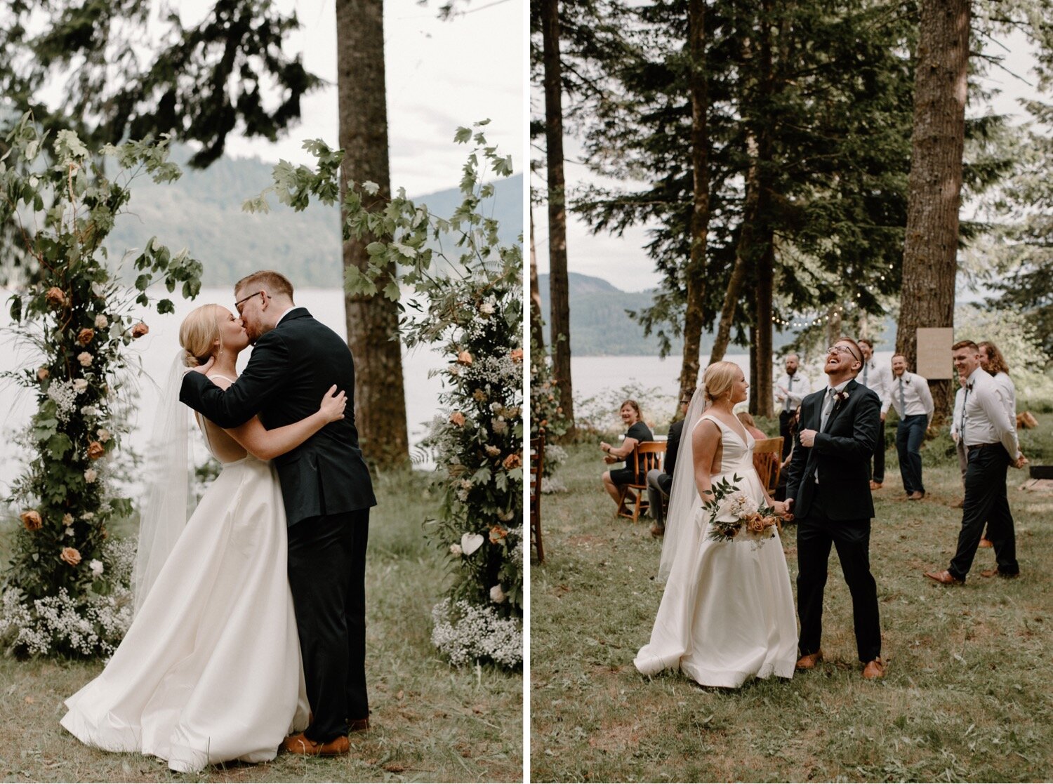 Kirané and Bryan's Washington Campground Wedding with Socially Distant Picnic Reception + DIY Details