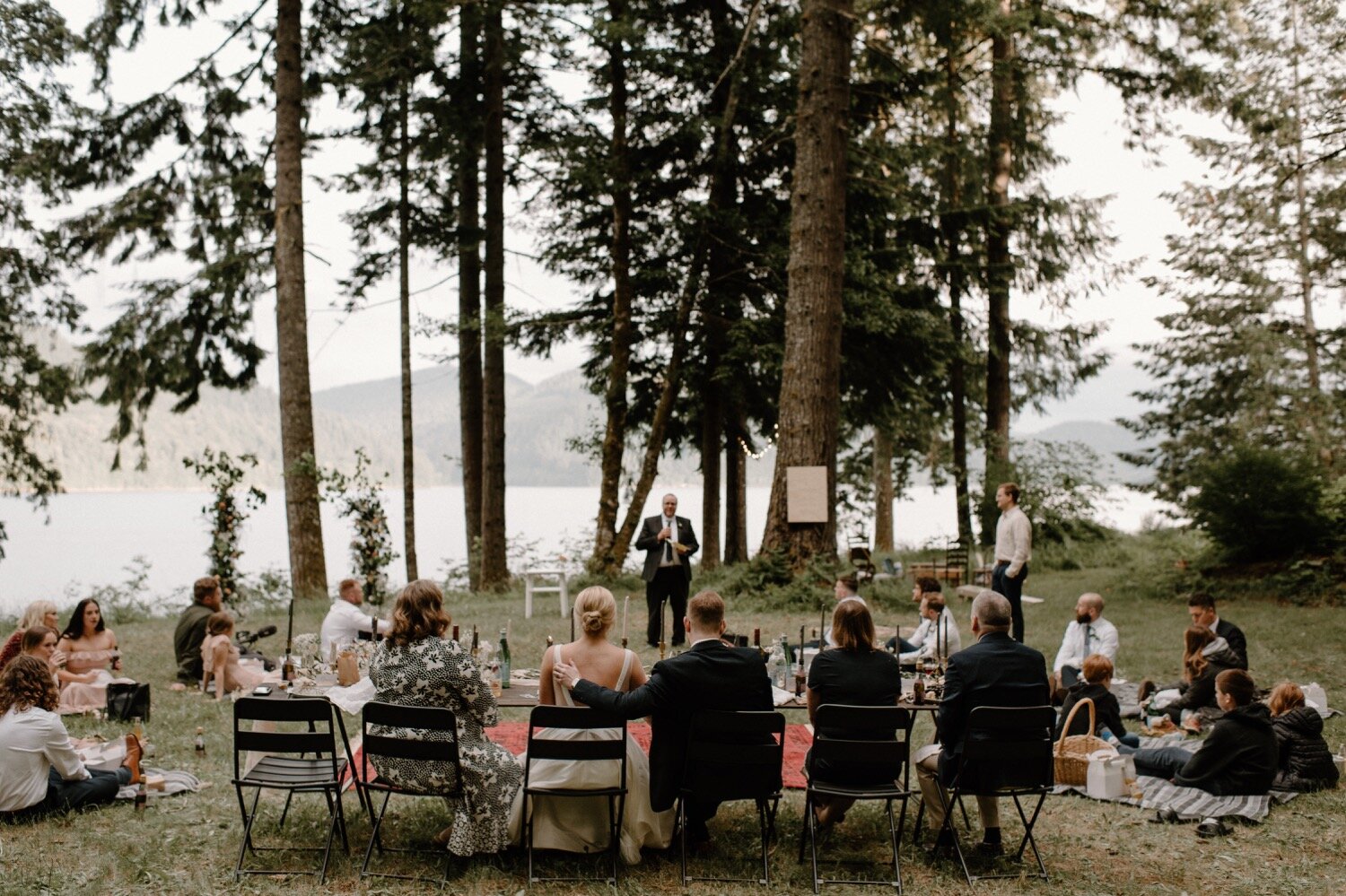 Kirané and Bryan's Washington Campground Wedding with Socially Distant Picnic Reception + DIY Details