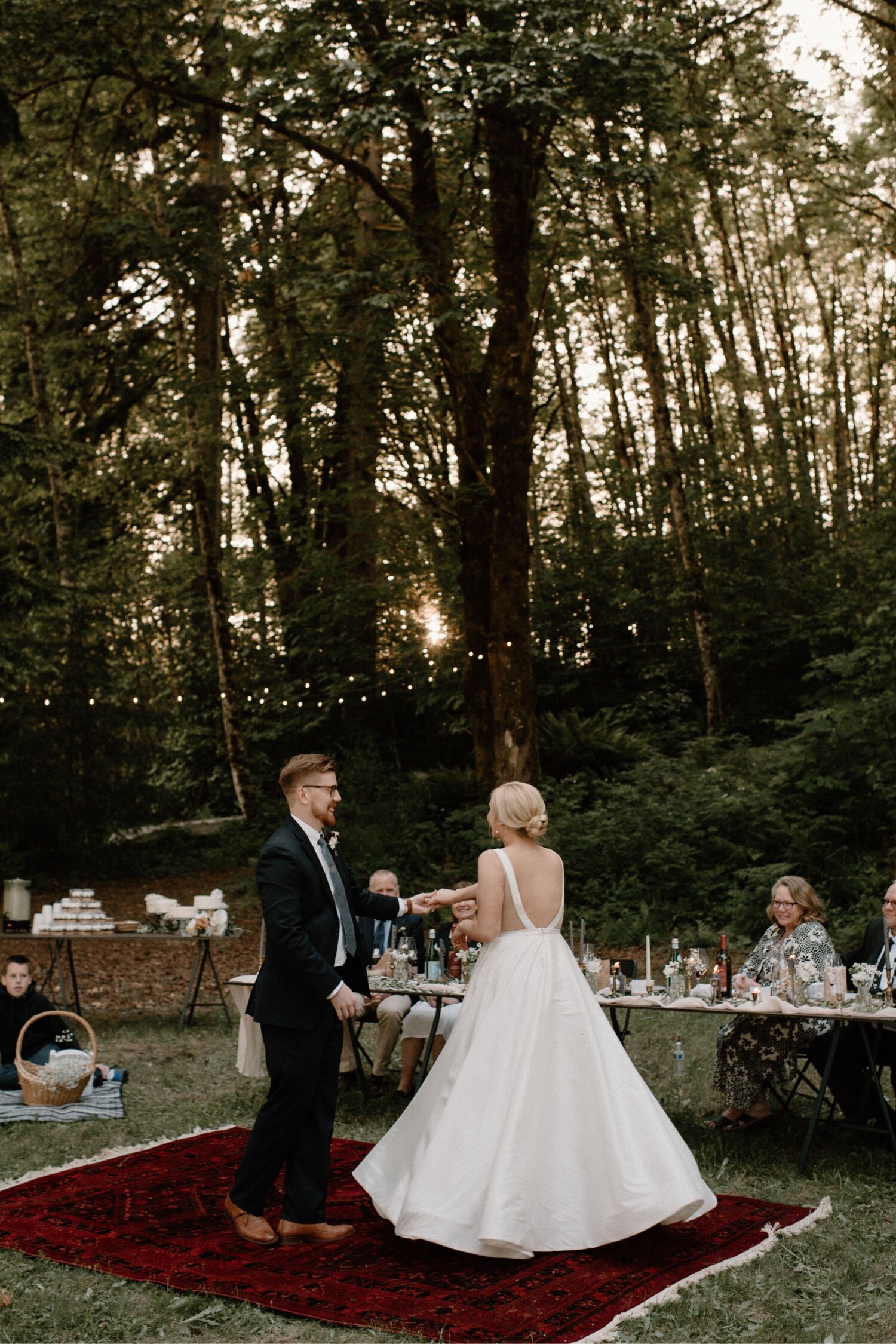 Kirané and Bryan's Washington Campground Wedding with Socially Distant Picnic Reception + DIY Details