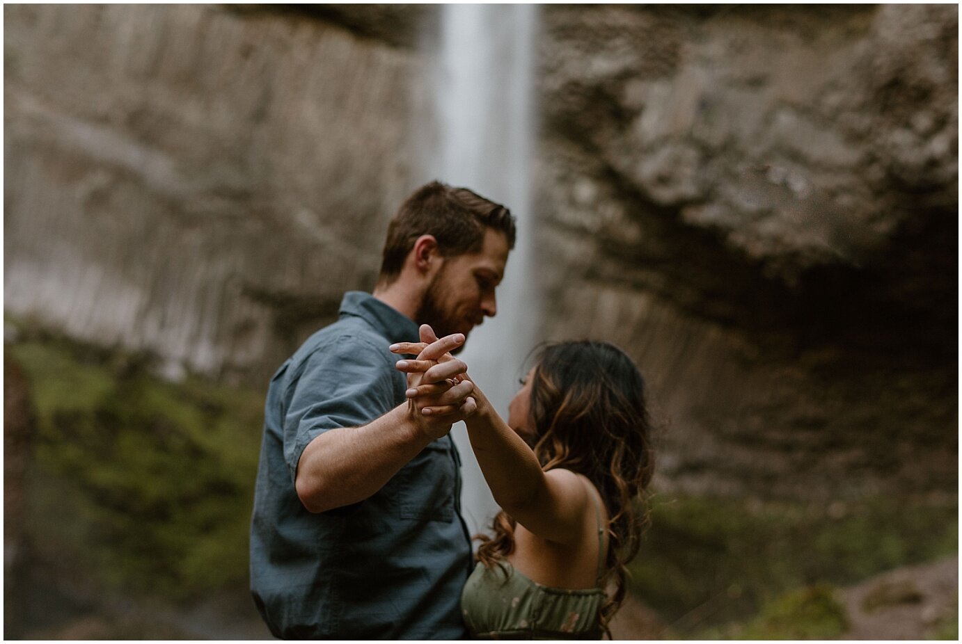 waterfall engagement session - madeline rose - mt hood elopement photographer_0015.jpg