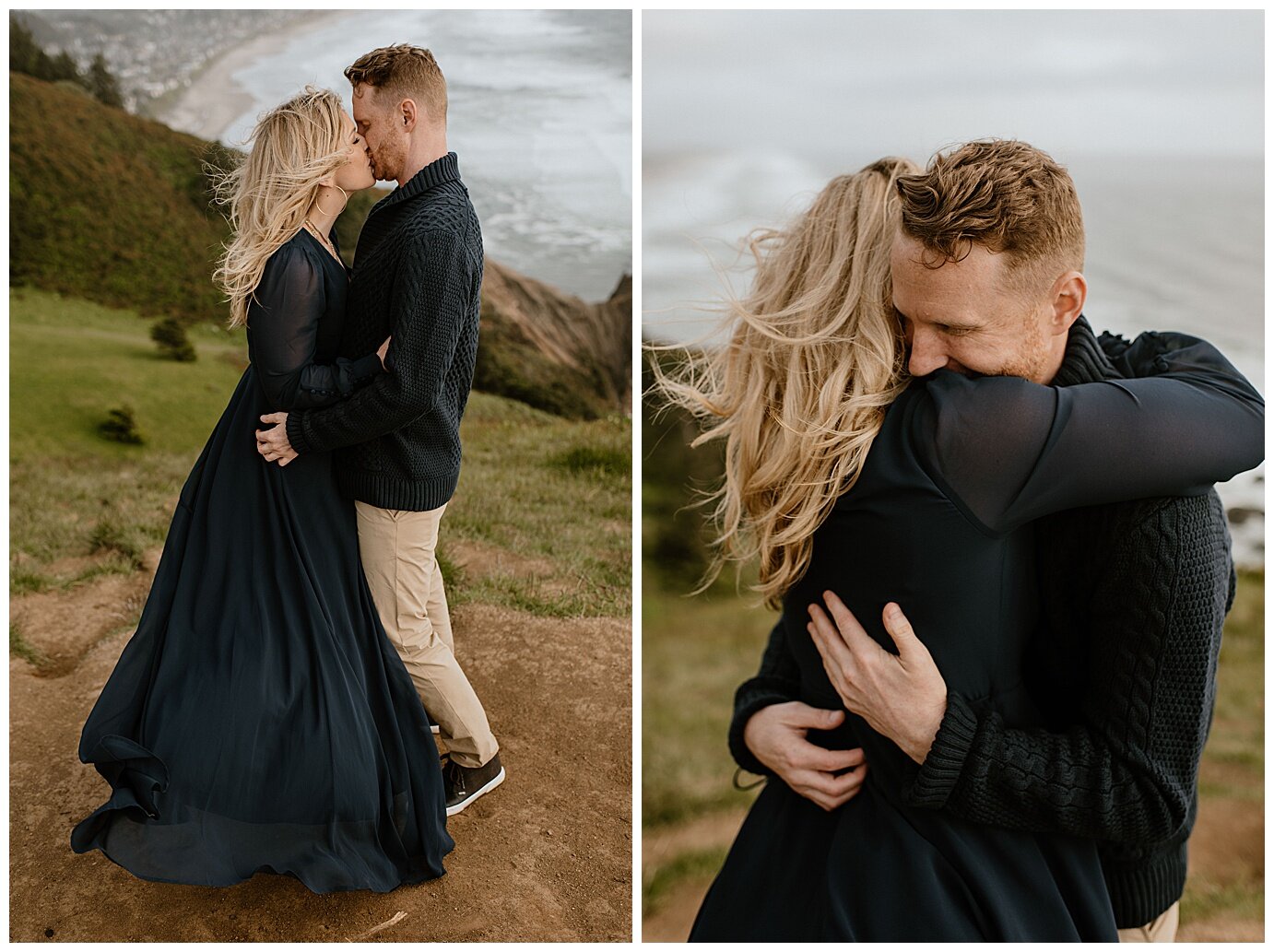 engagement session hike on God's Thumb in Oregon