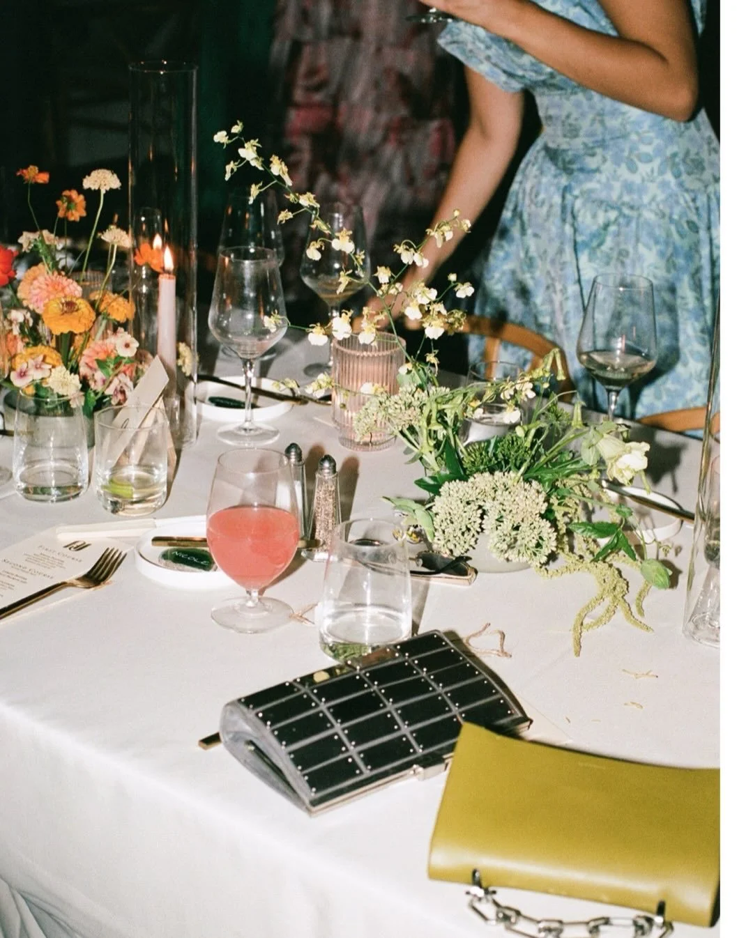 Messy table moments and reception candids on film will always have a special place in my heart. This is where nostalgia and unstaged moments to shine ✨ 

Shot on my Fuji GA645 and Nikon F5 with Portra 400 and Tri X 400, scans by @indiefilmlab as alwa