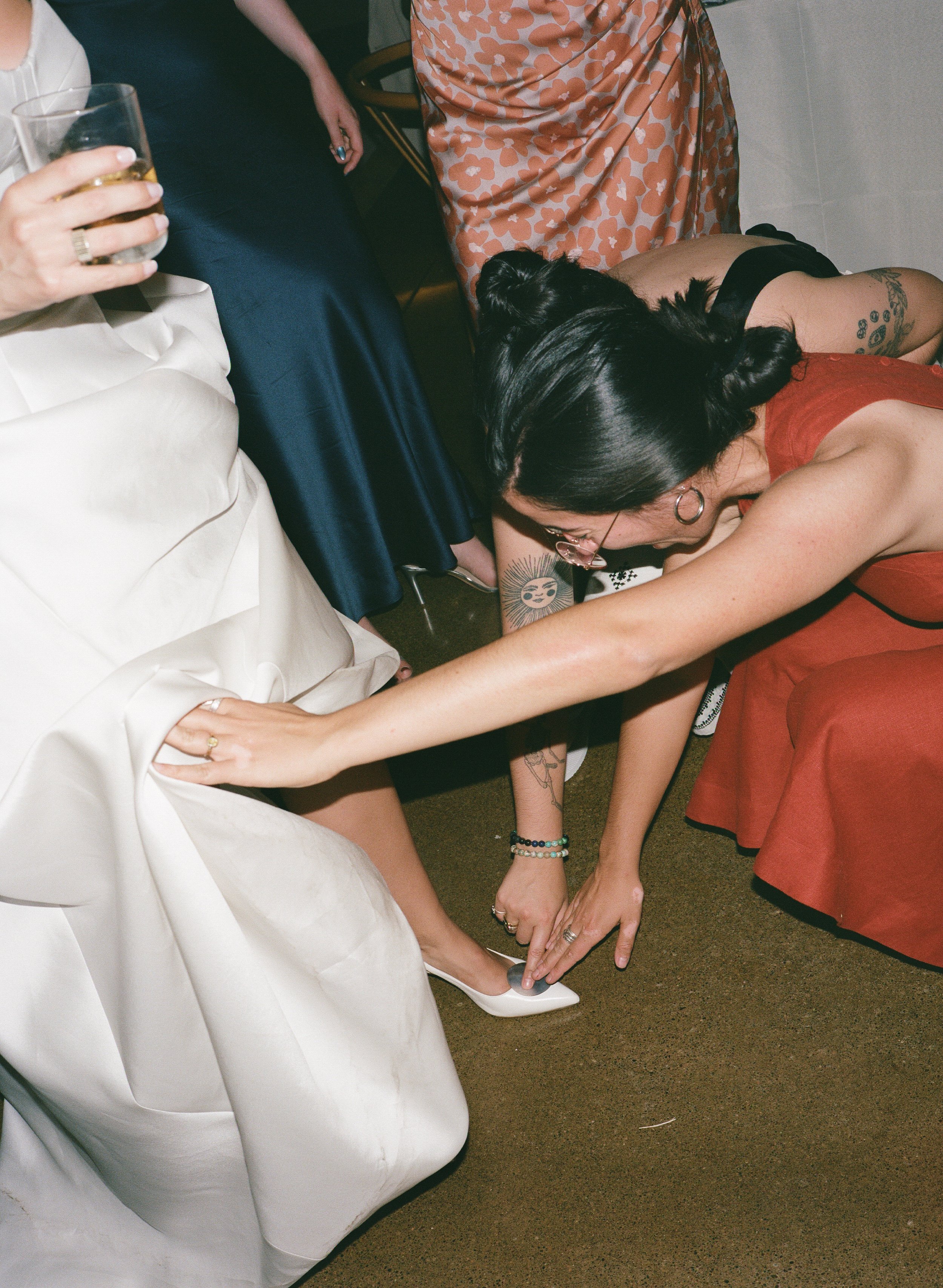  Documentary style wedding photography moment captured on film 