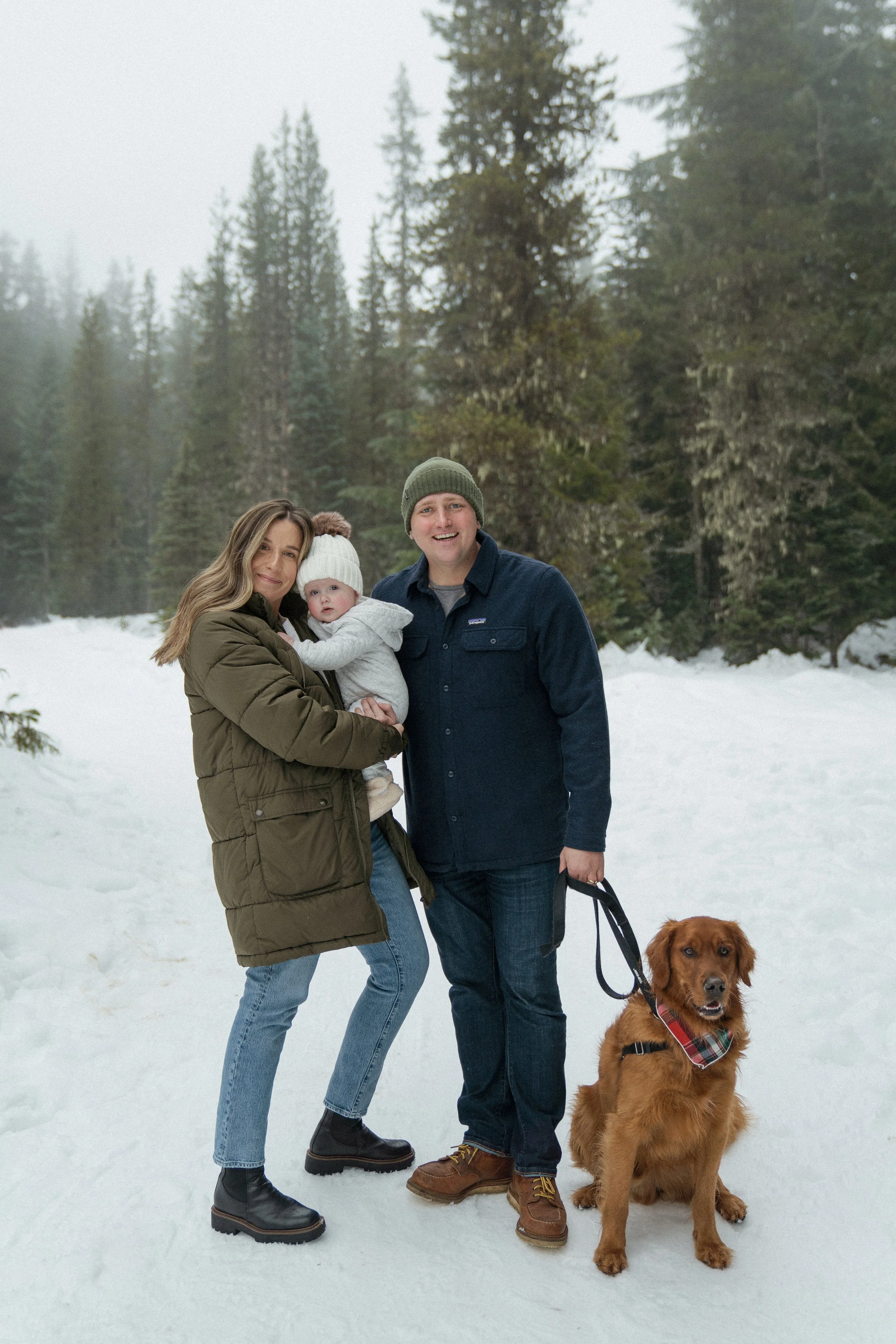 Snowy Family Photos on Mount Hood
