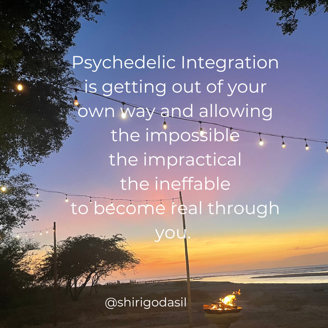 And we thought &quot;surrender&quot; is what happens in ceremony​​​​​​​​​
Then you return to your &quot;old&quot; life and realize - you can no longer pretend all is well

Or resist the urge to transform from a timid caterpillar to a wild and radiant