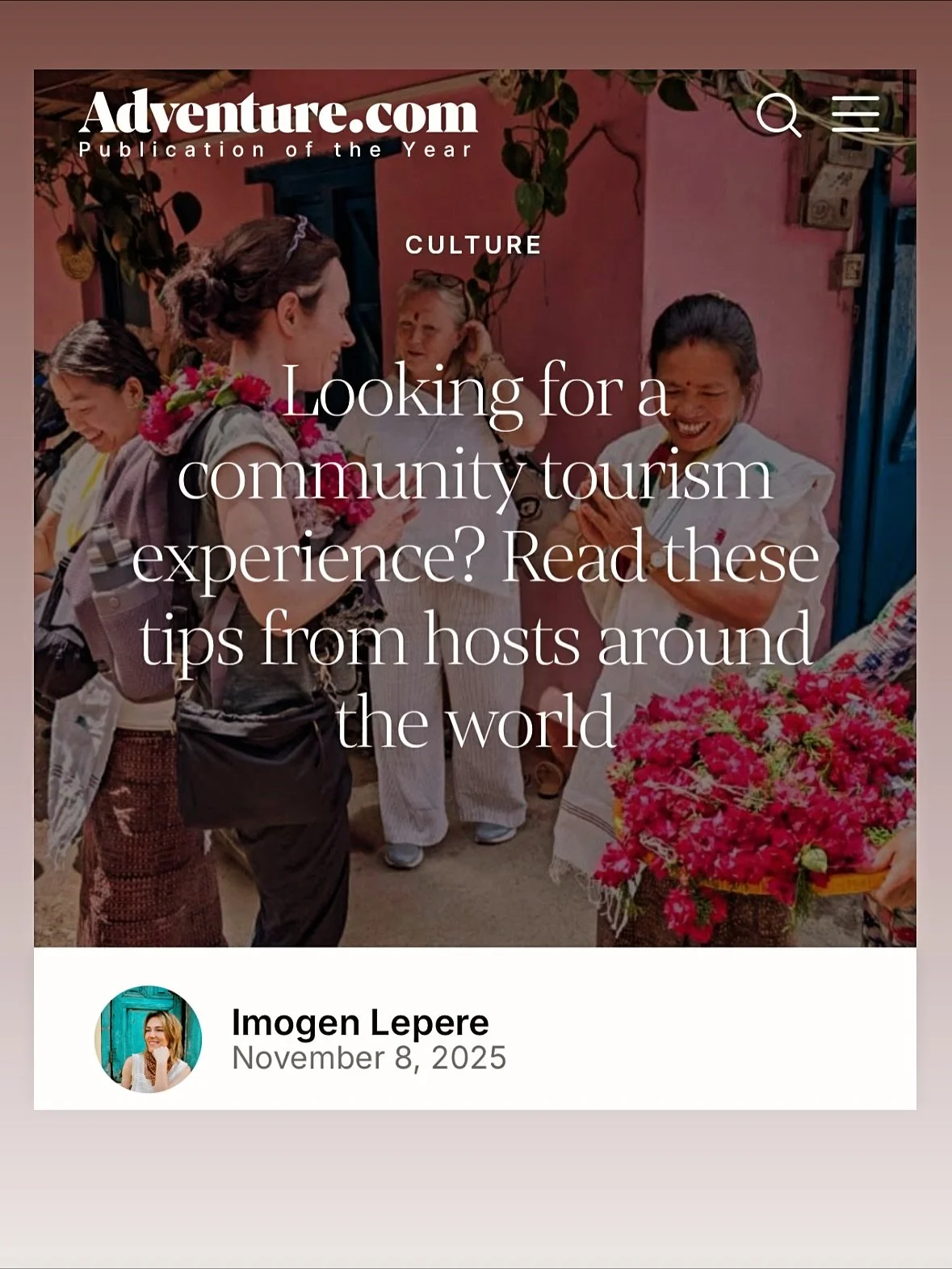 For my first piece for @adventurecom I spoke to 24 hosts across countries as varied as Greece, Mexico and Mongolia, gathering their advice on how to be the best guest possible &ndash; and experience a transformative trip in return.

As well as having