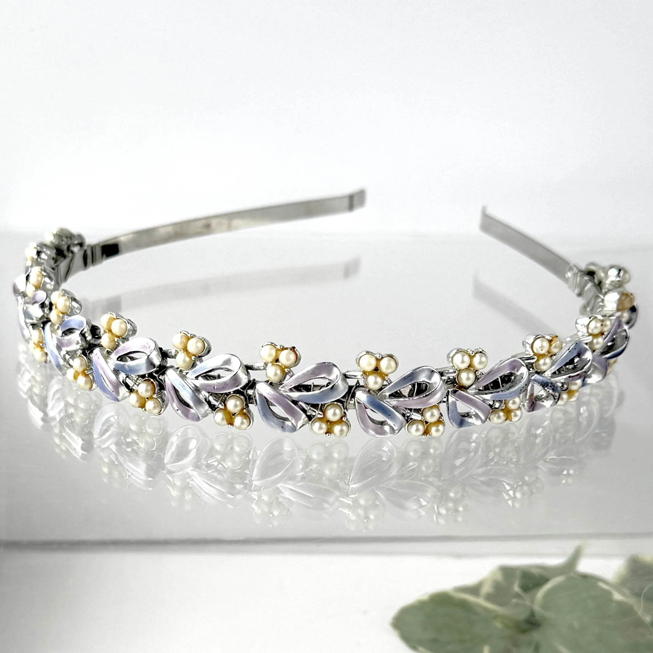 vintage lilac wedding tiara, vintage hair accessories