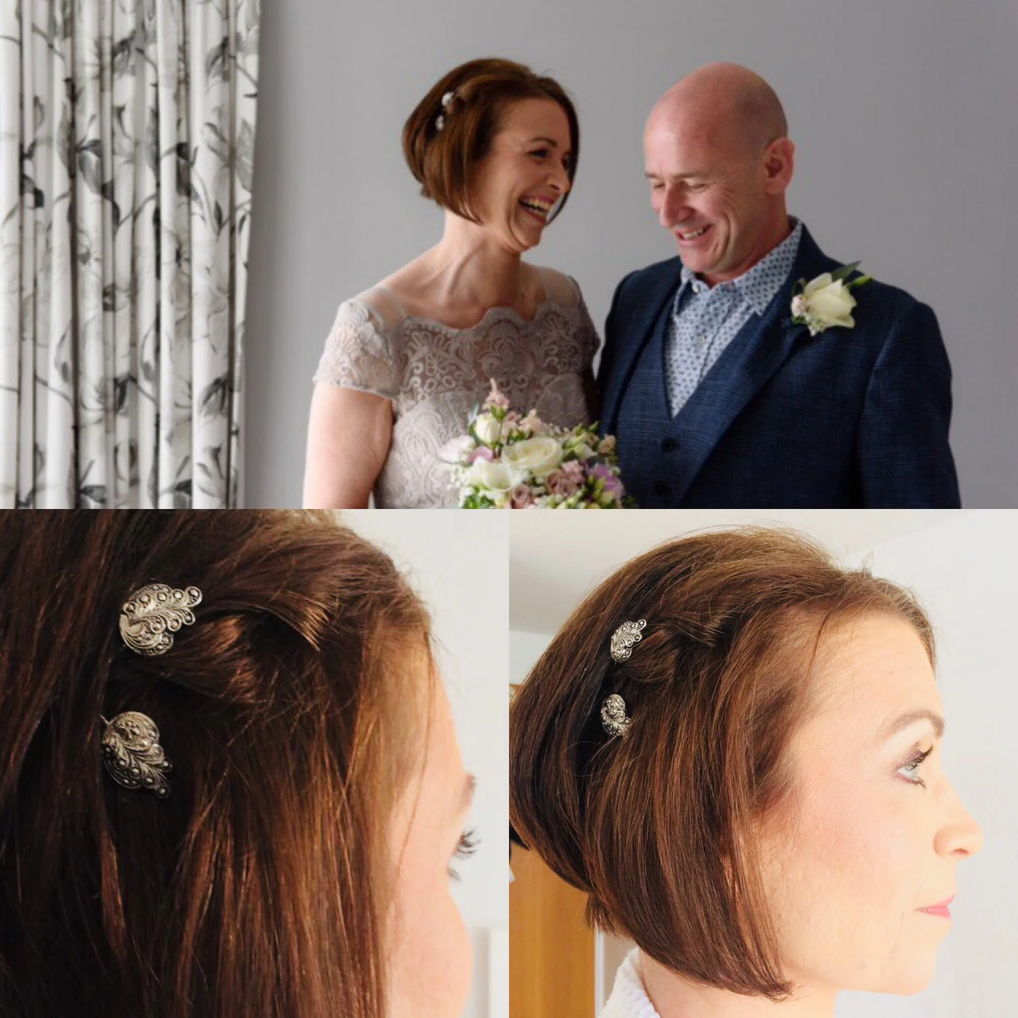 Vintage Marcasite Hair Clips