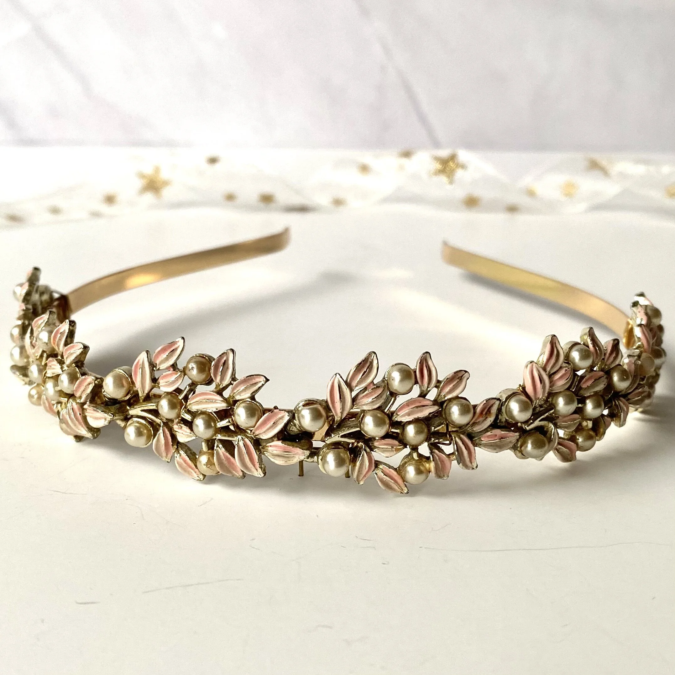 vintage pink tiara