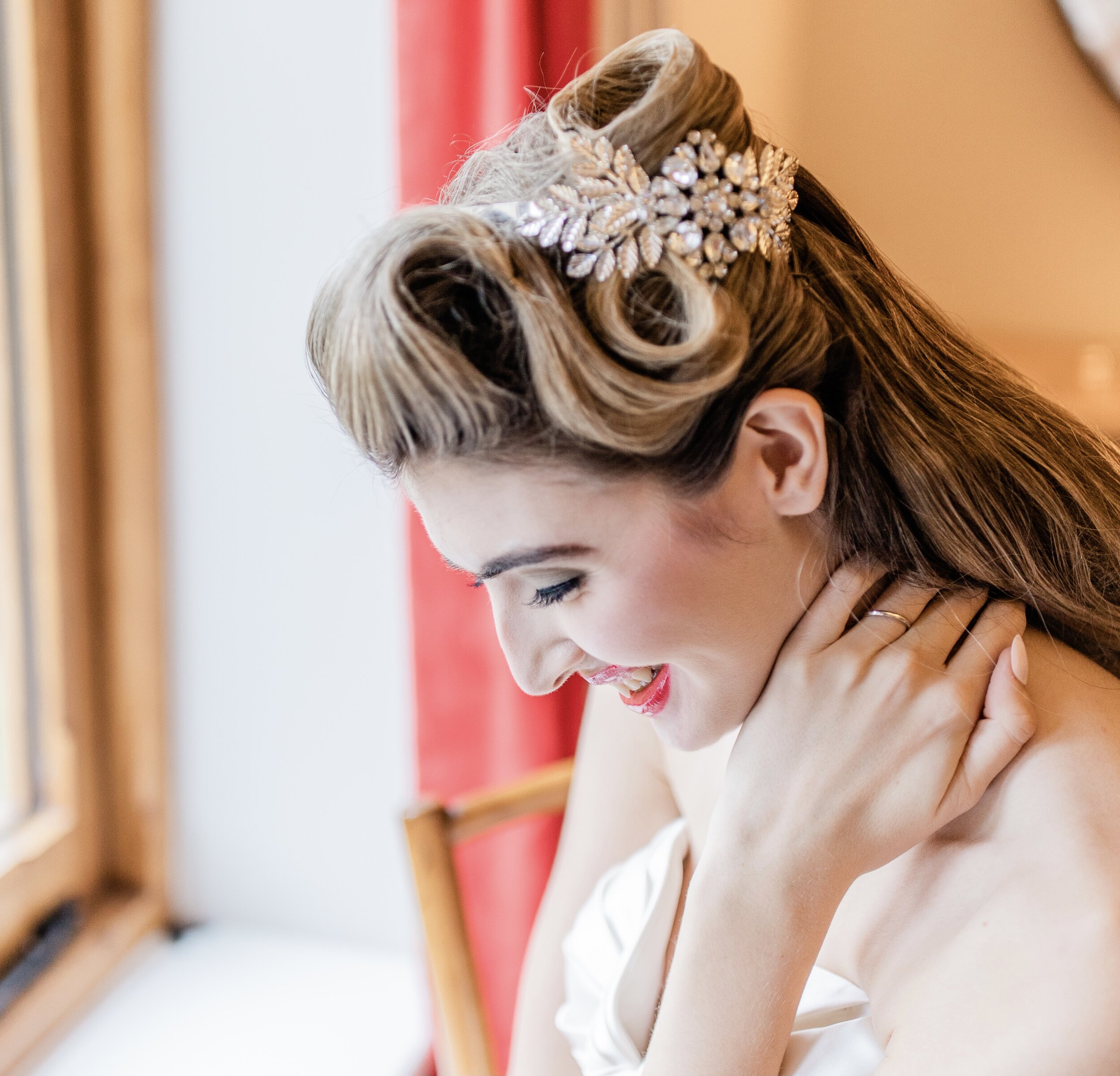 Bridal hairstyle with tiara - YouTube