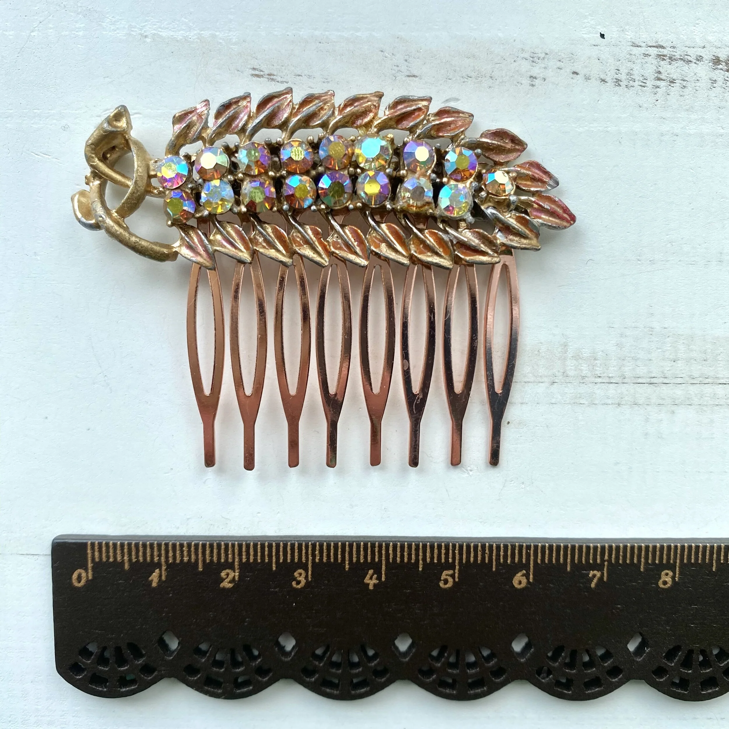 vintage pink hair clip
