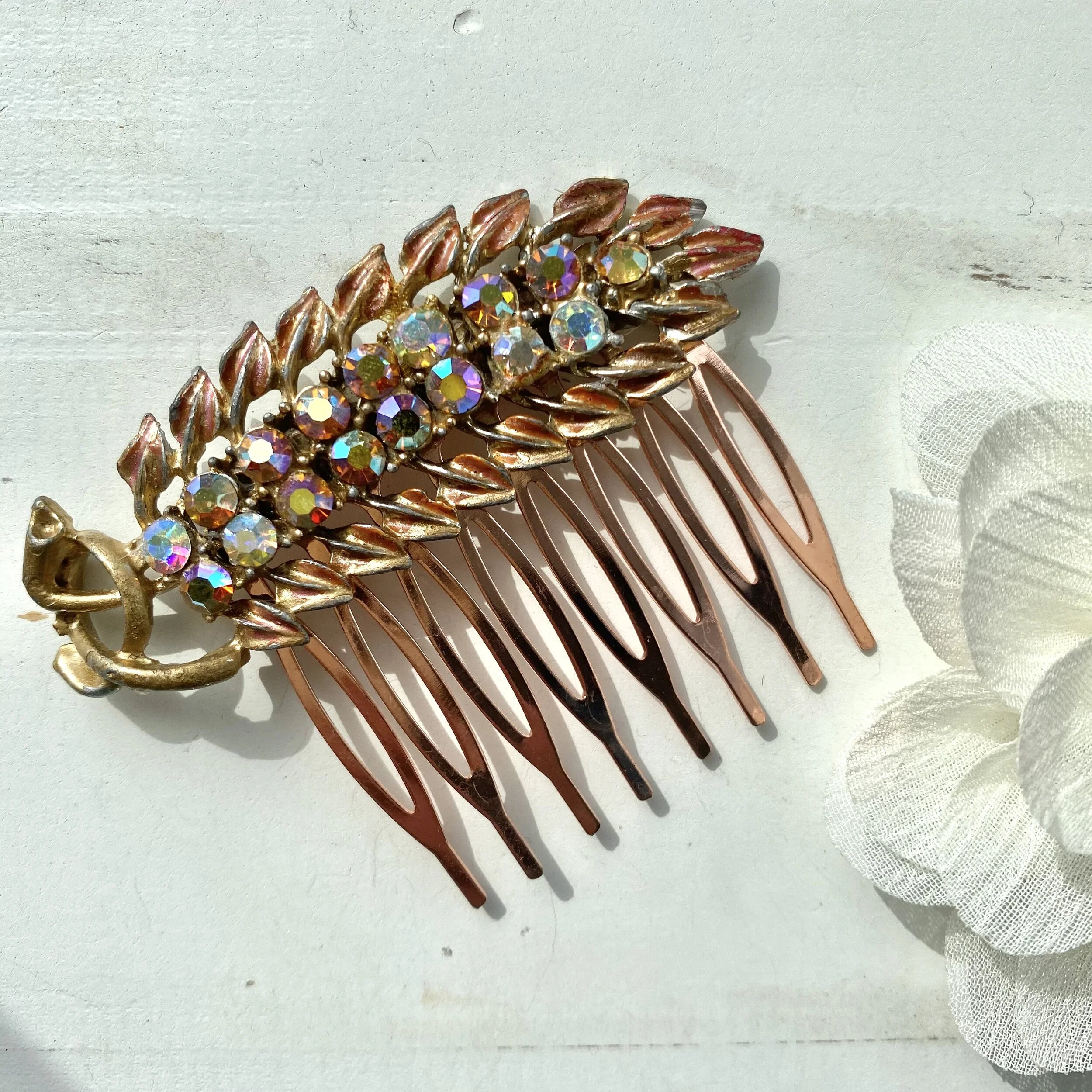 vintage rose gold hair piece
