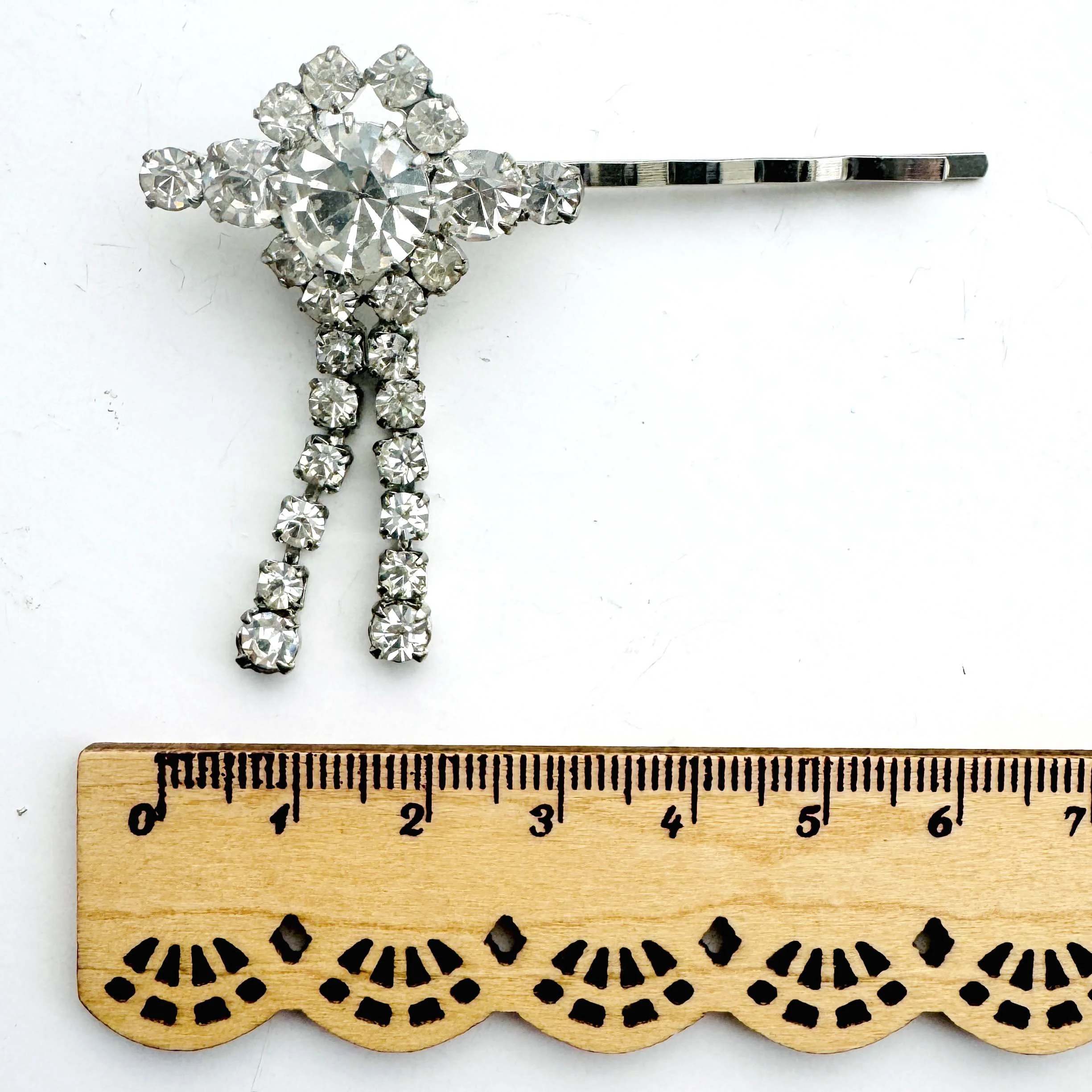 vintage art deco jewelled bobby pin