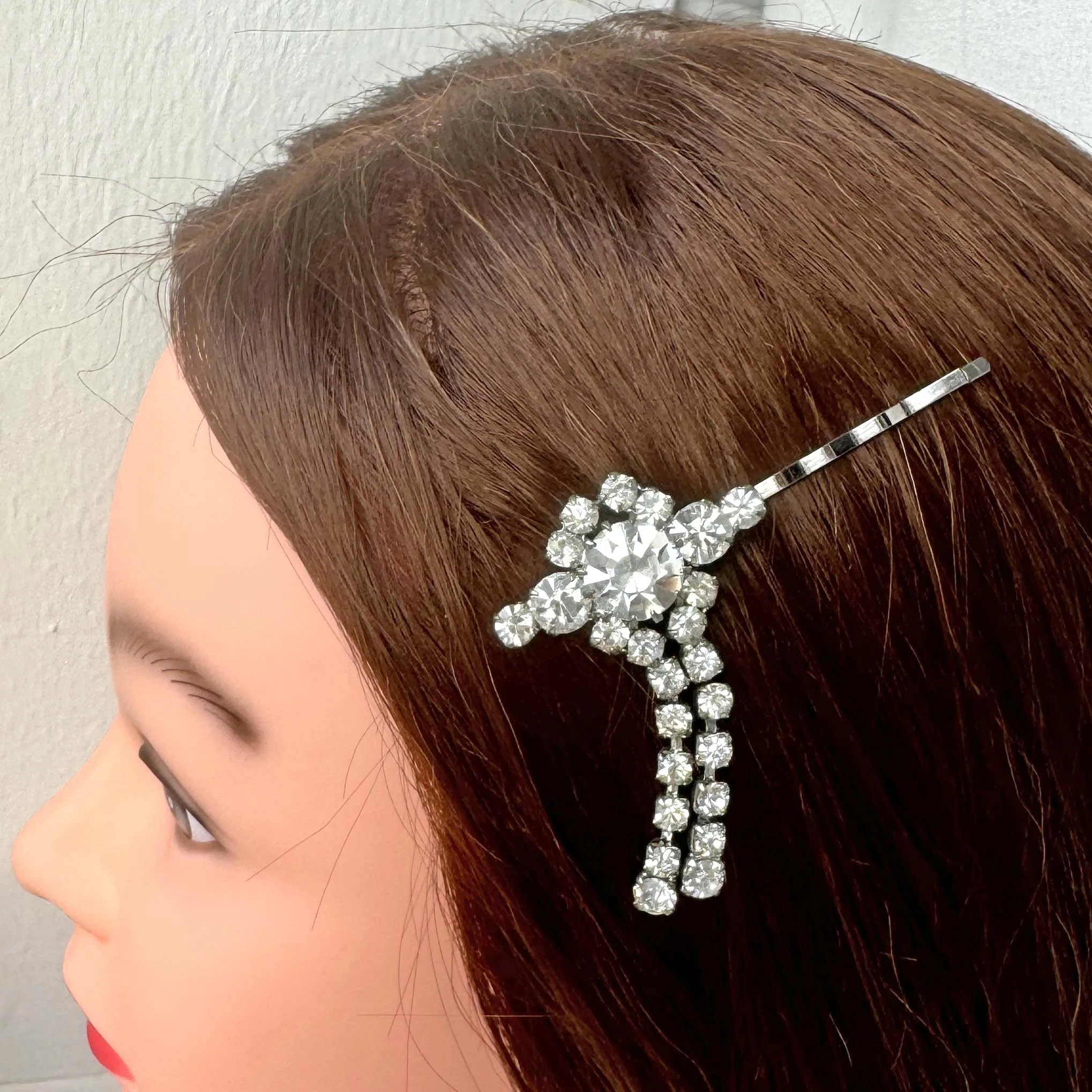 vintage art deco jewelled hair clip