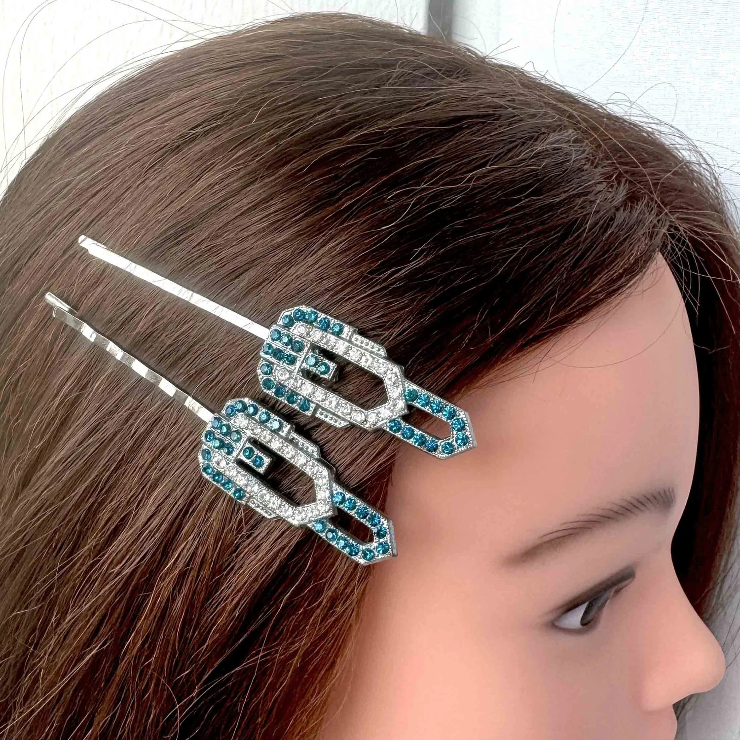 Vtg Roaring 20\'s Germany Spiral Design Adored With Colorful Rhinestone Hair Pins Amazon.com : BABEYOND Vintage Hair Pins Clips for Women  main image 2