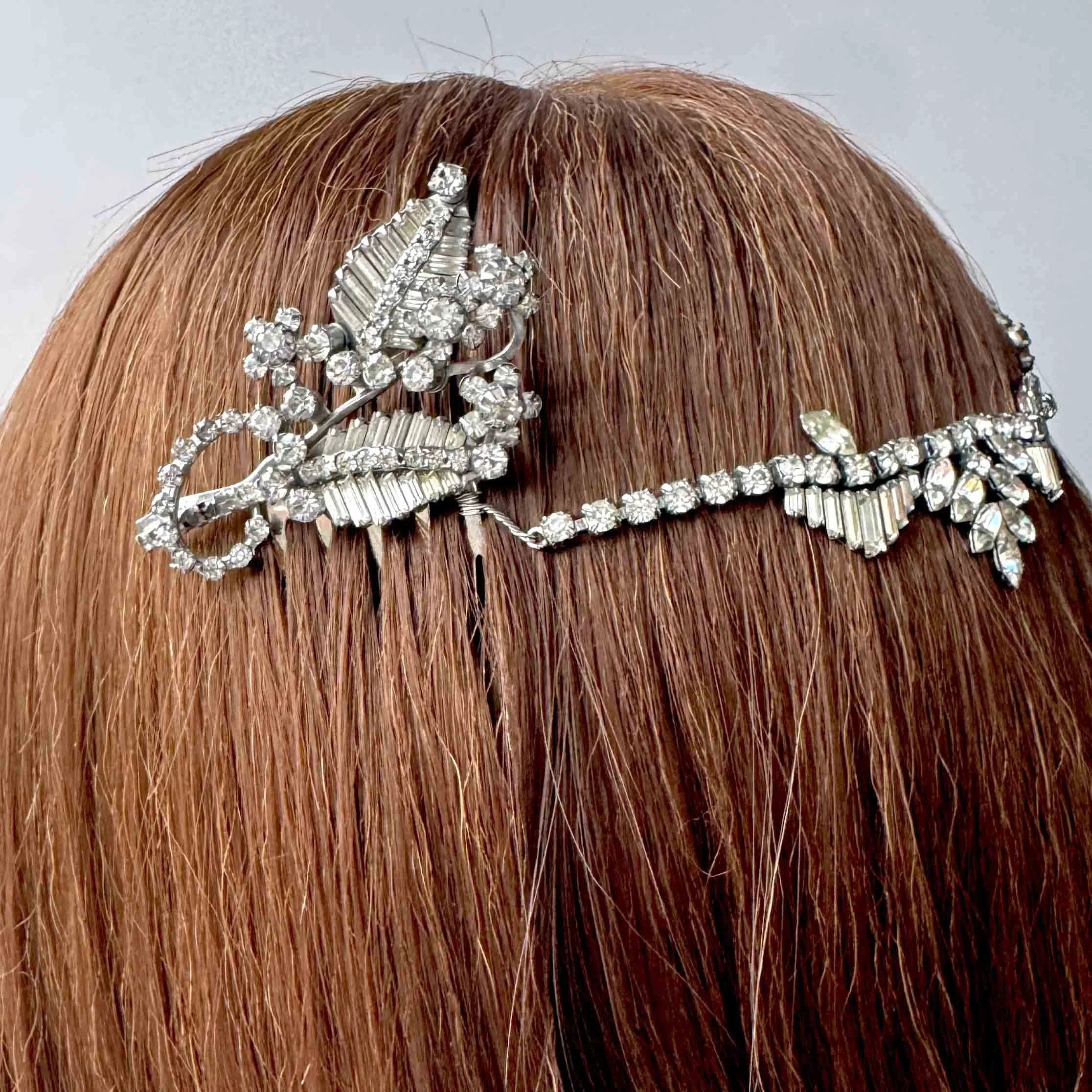 vintage art deco wedding hair vine, vintage hair accessories
