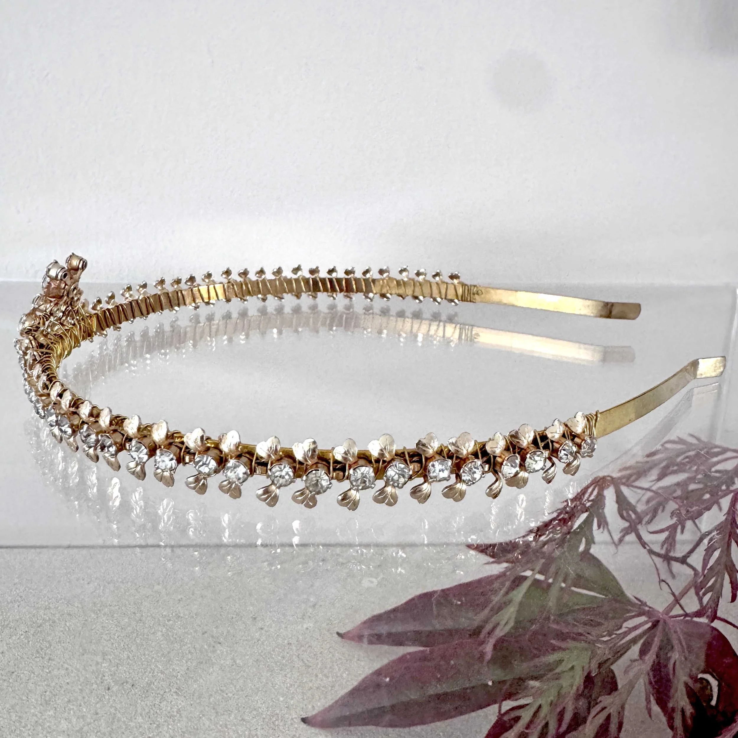 gold wedding headpiece, vintage hair accessories