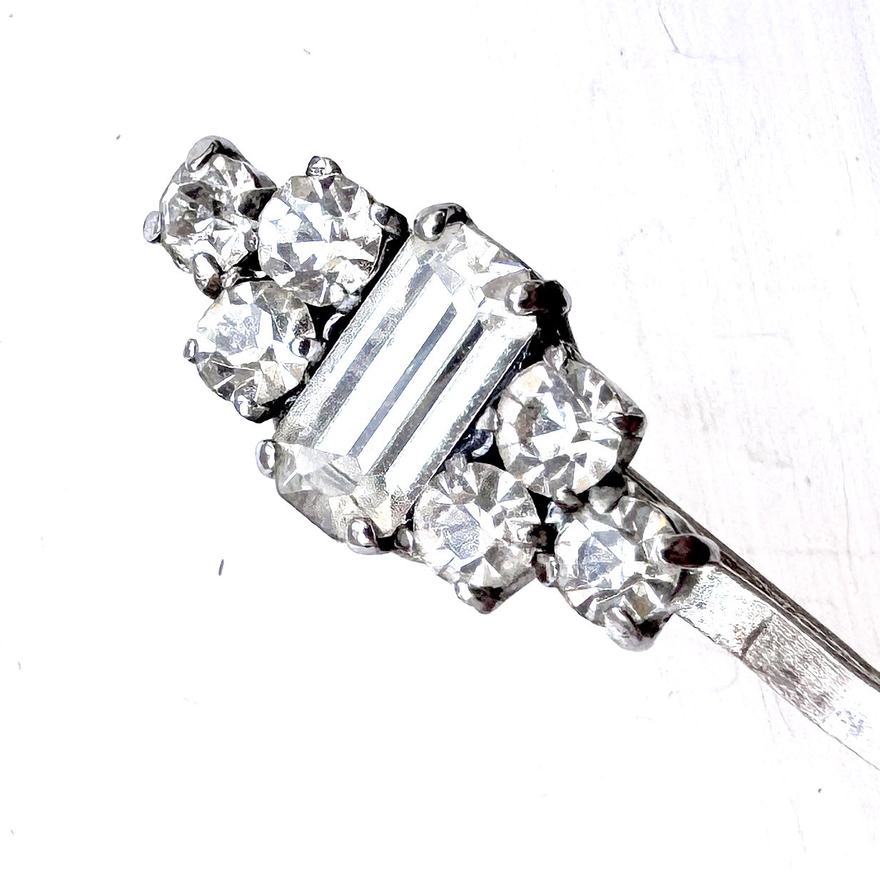 vintage rhinestone bridal hair slides, vintage hair accessories