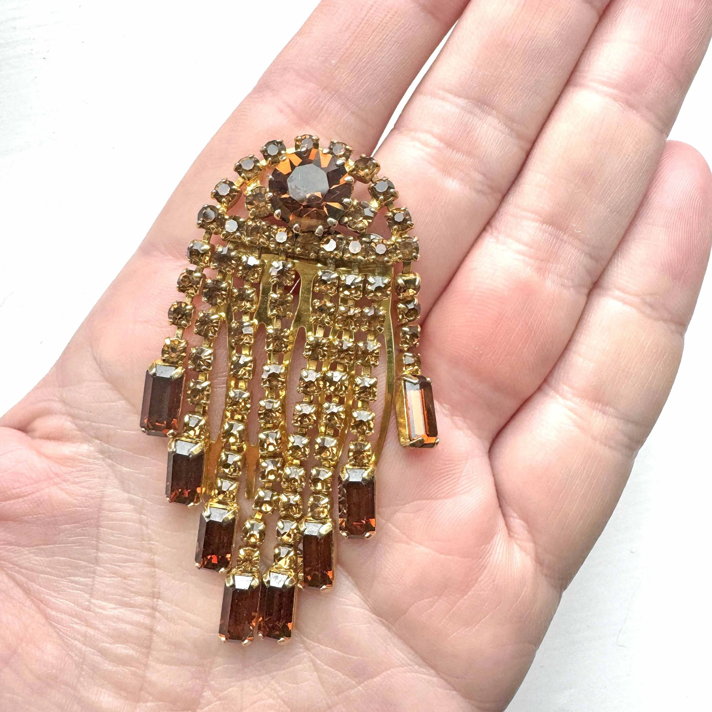 vintage bridal hair comb for fall wedding