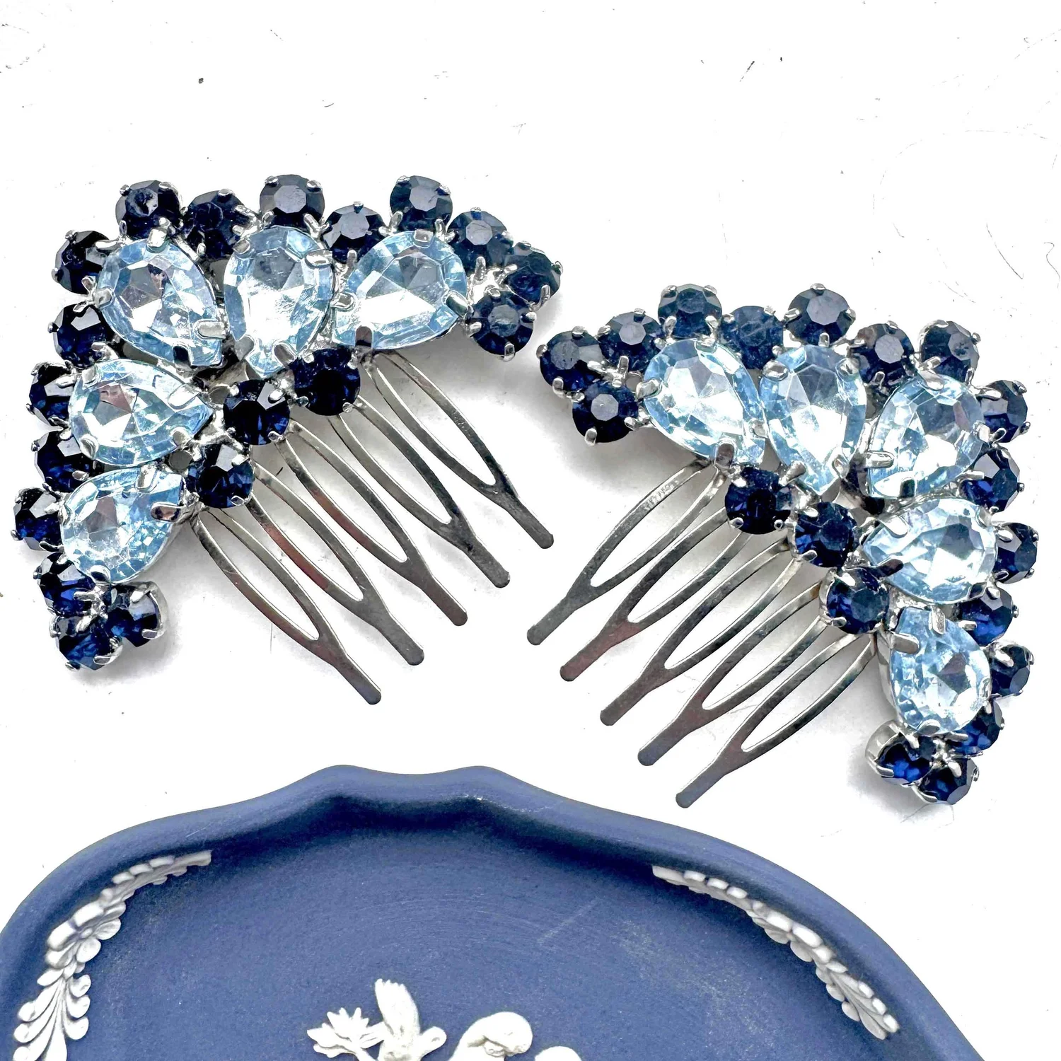 Vintage crystal comb pair Amazon.com : 8 Pack Vintage Hair Side Combs for Women  main image 3